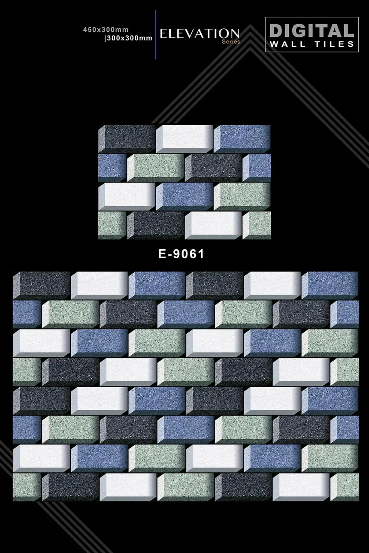 12 X 18 New Elevation E 4045 To E 9062 - Design 53 - 300x450mm Elevation