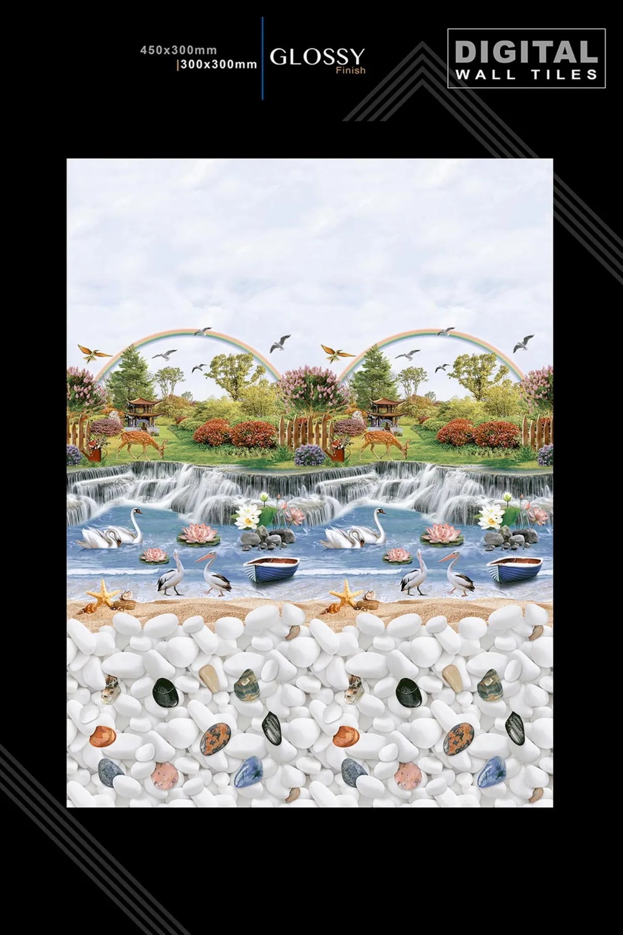 12 X 18 New Glossy 316 To 918 - Design 3 - 300x450mm Glossy