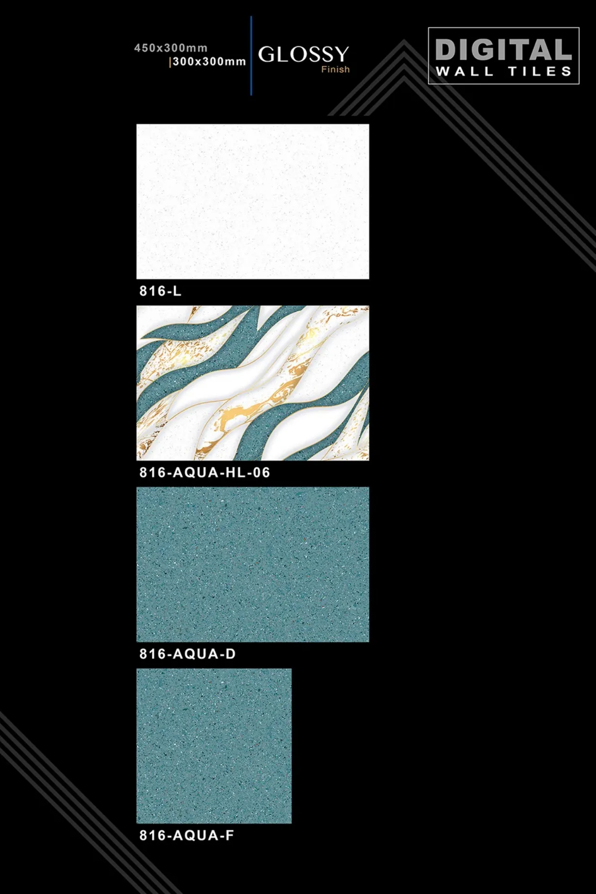 12 X 18 New Glossy 316 To 918 - Design 18 - 300x450mm Glossy
