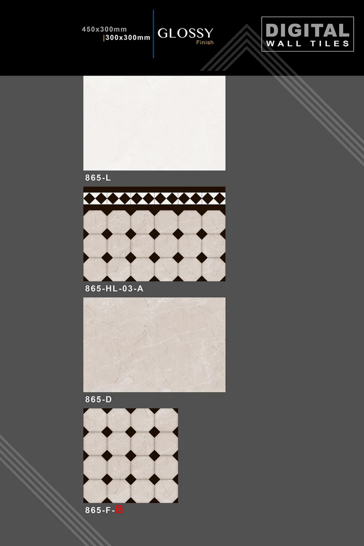 12 X 18 New Glossy 316 To 918 - Design 22 - 300x450mm Glossy