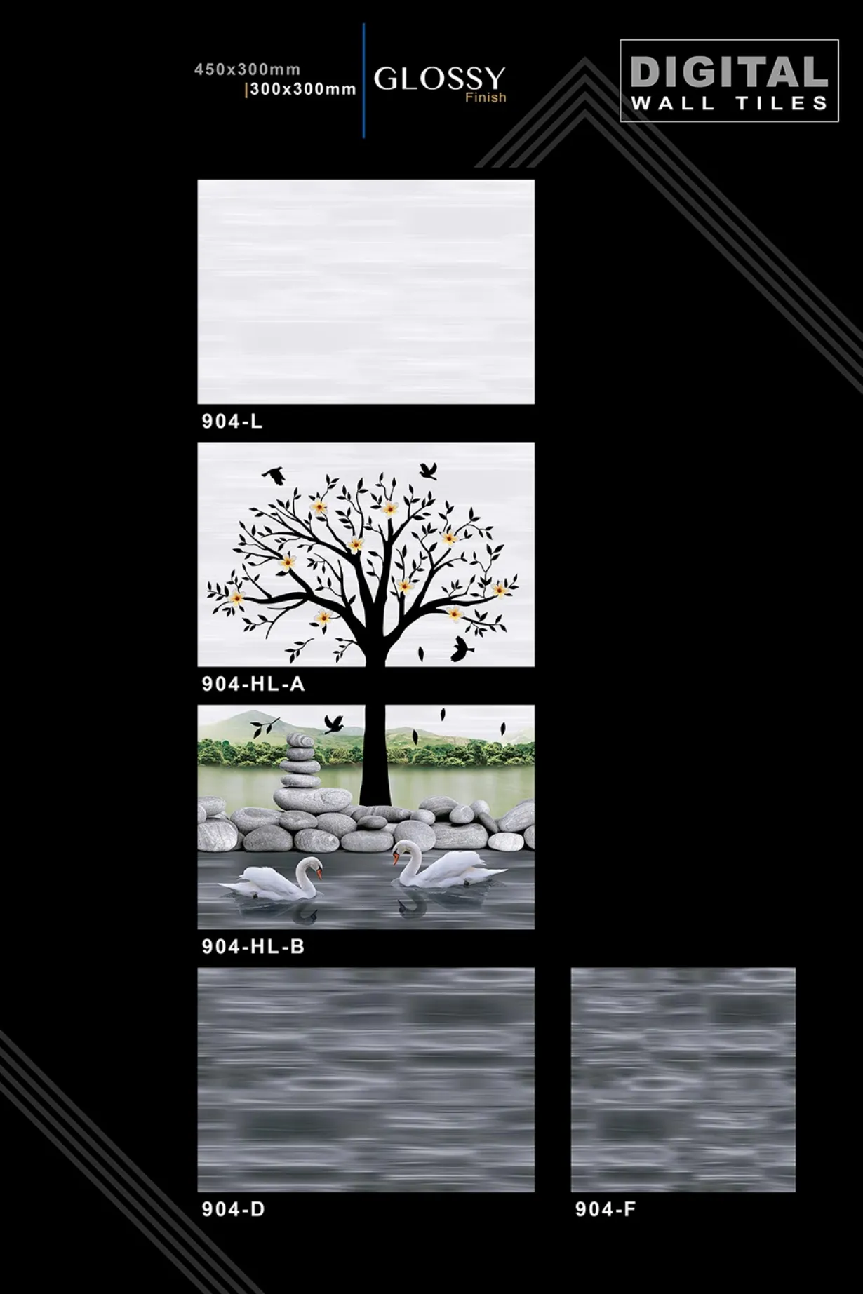 12 X 18 New Glossy 316 To 918 - Design 34 - 300x450mm Glossy