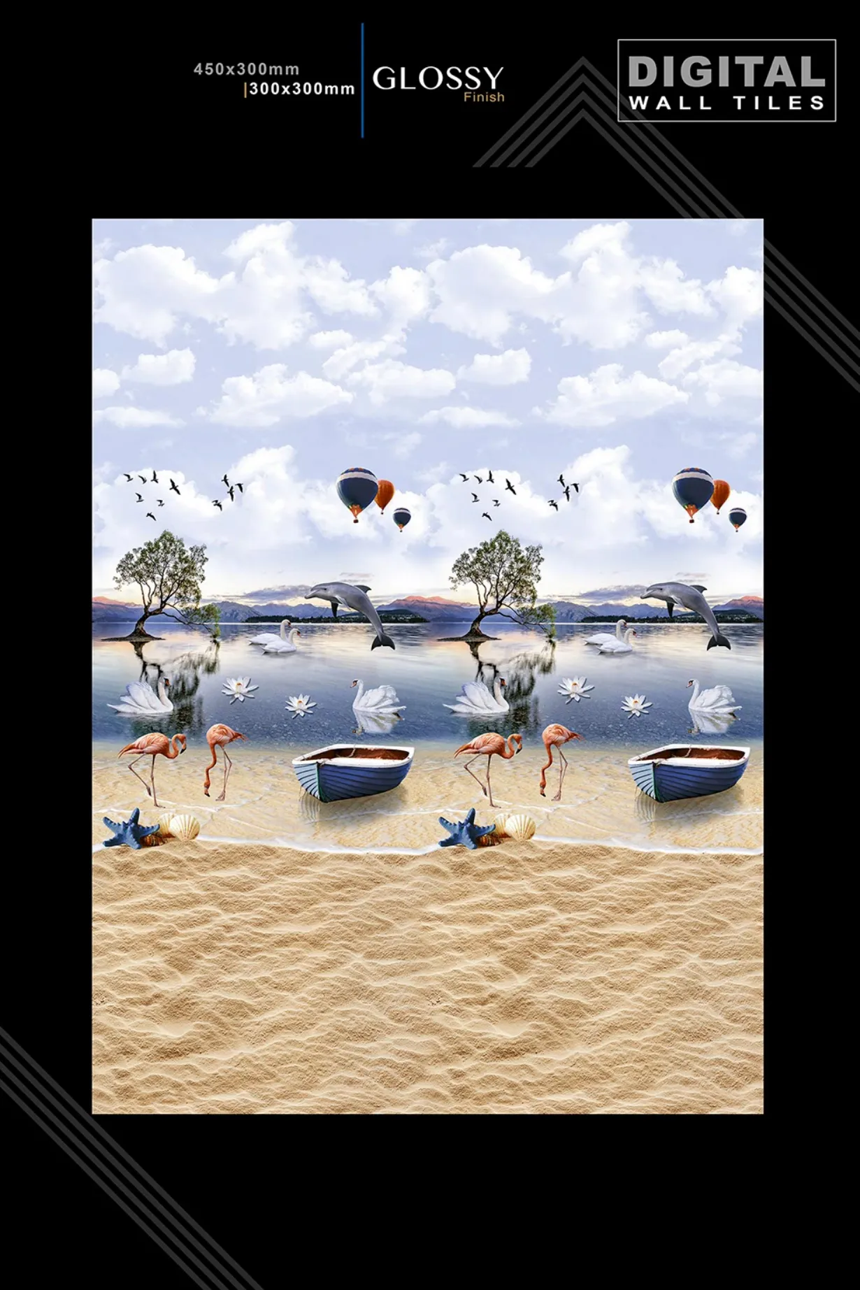 12 X 18 New Glossy 316 To 918 - Design 37 - 300x450mm Glossy