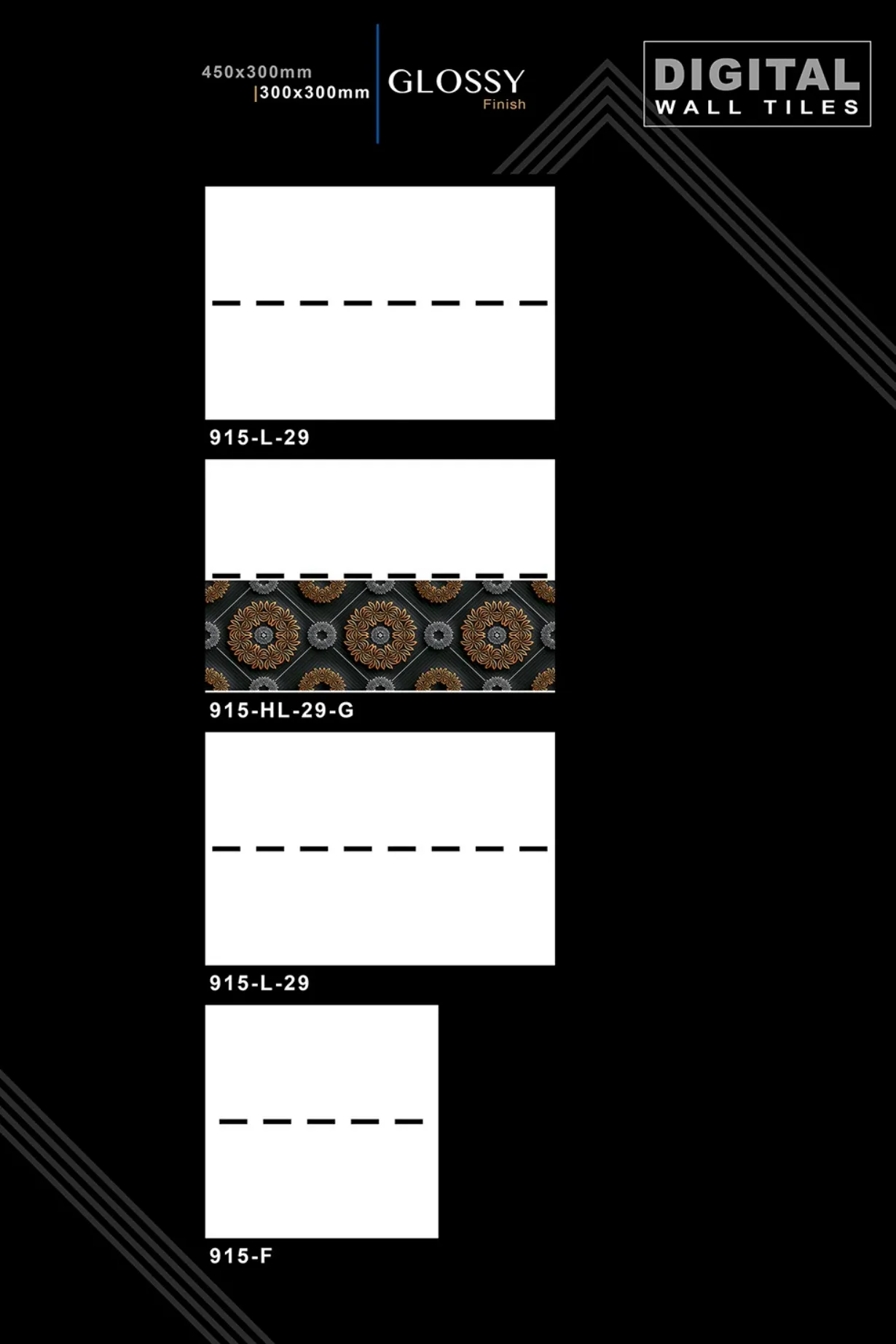 12 X 18 New Glossy 316 To 918 - Design 66 - 300x450mm Glossy