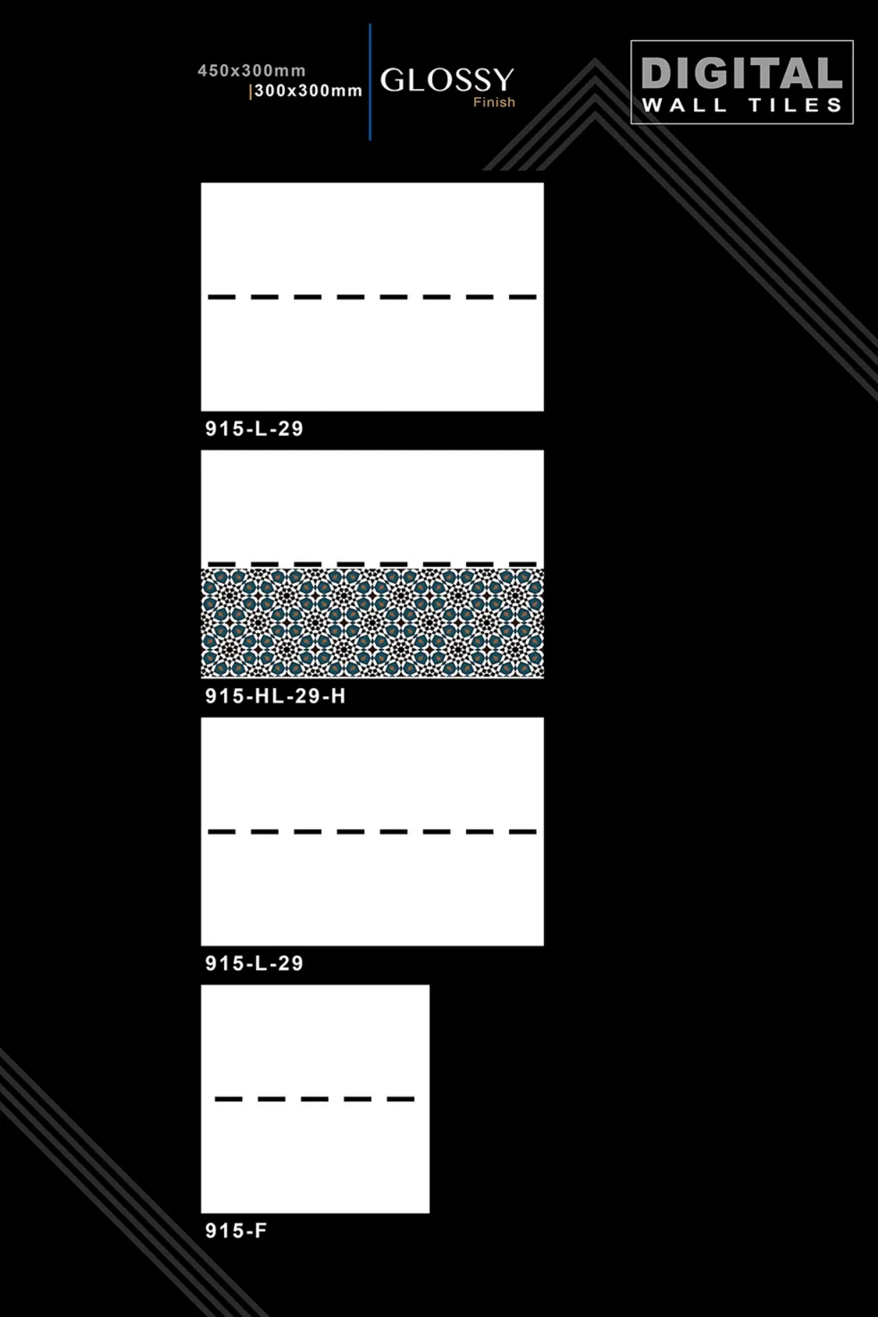 12 X 18 New Glossy 316 To 918 - Design 68 - 300x450mm Glossy