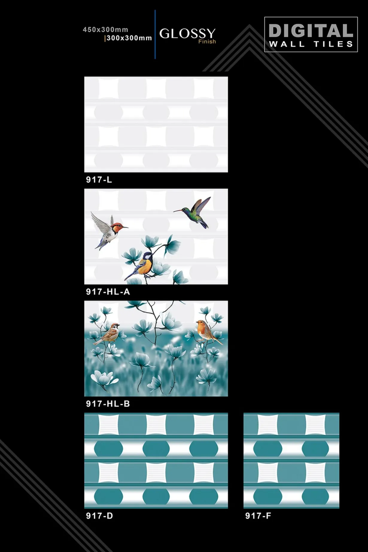 12 X 18 New Glossy 316 To 918 - Design 76 - 300x450mm Glossy