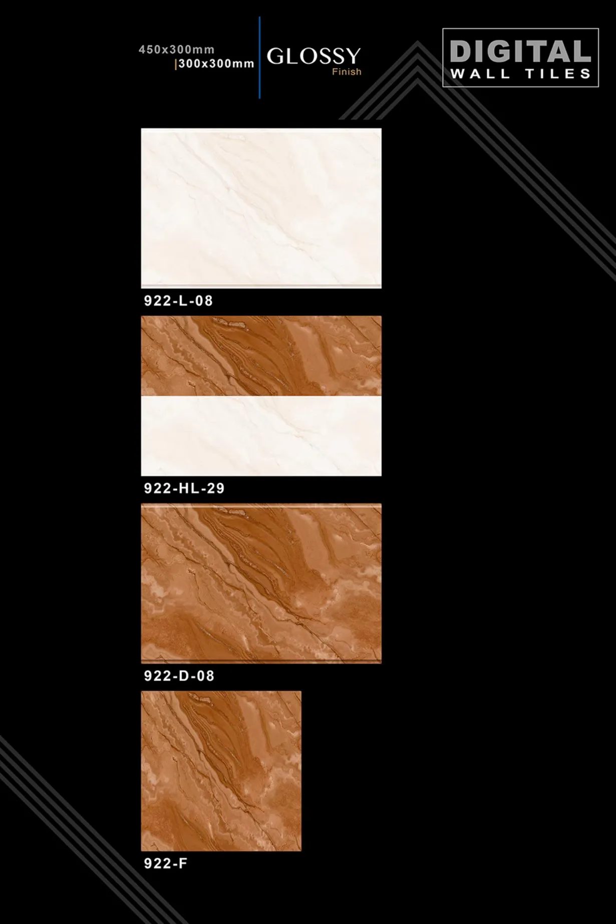 12 X 18 New Glossy 919 To 959 - Design 14 - 300x450mm Glossy