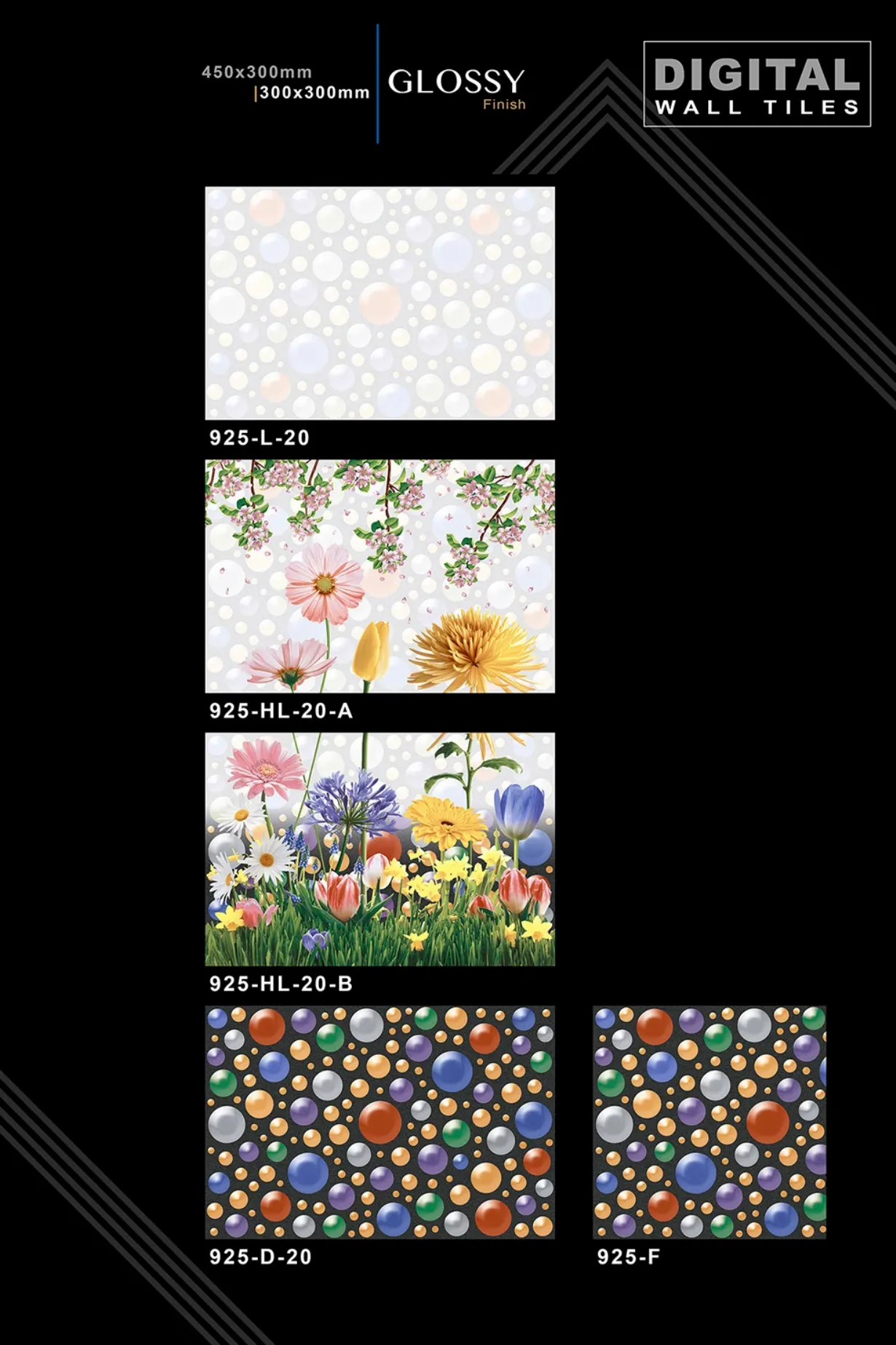 12 X 18 New Glossy 919 To 959 - Design 22 - 300x450mm Glossy