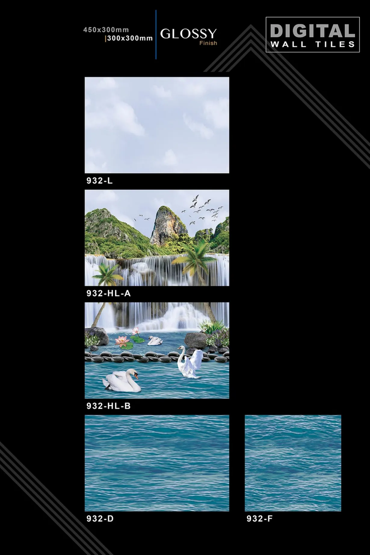 12 X 18 New Glossy 919 To 959 - Design 36 - 300x450mm Glossy