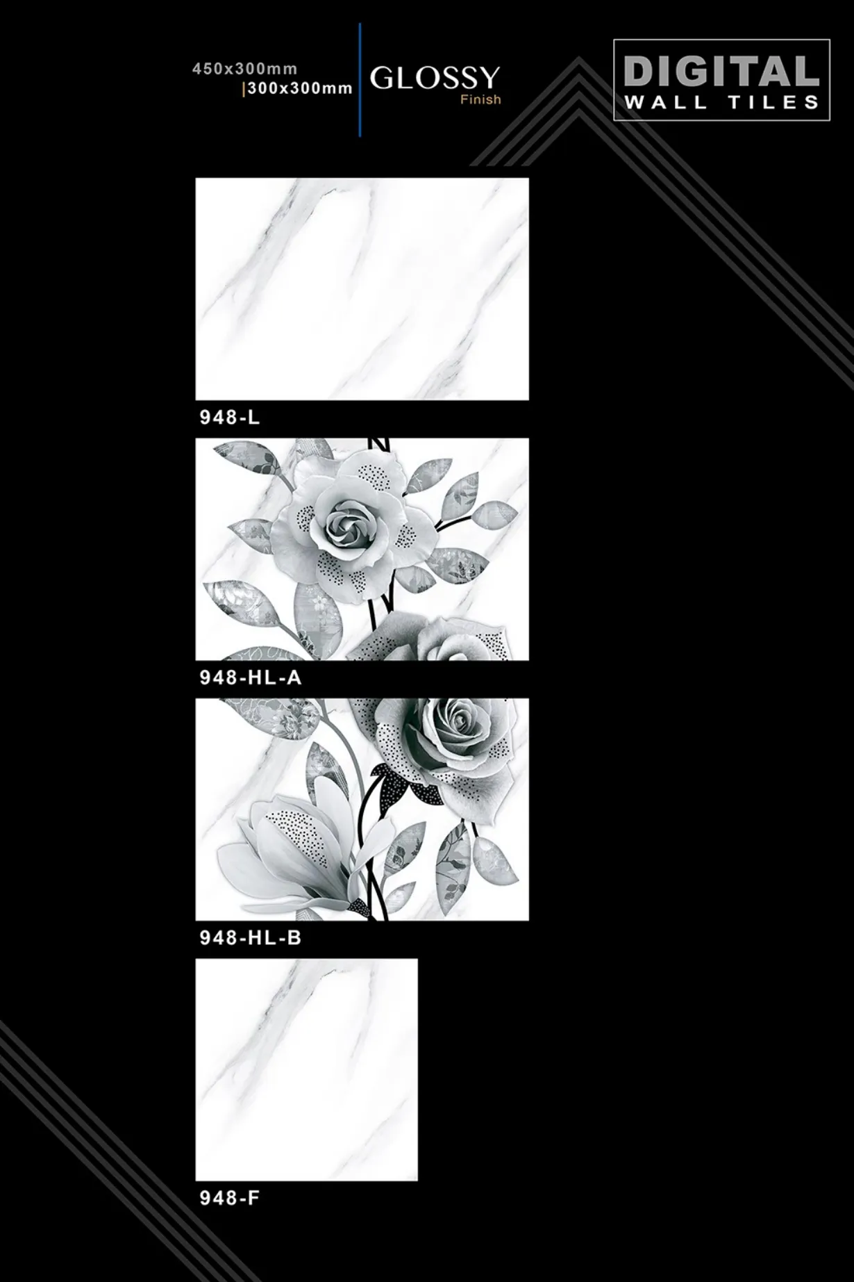 12 X 18 New Glossy 919 To 959 - Design 63 - 300x450mm Glossy