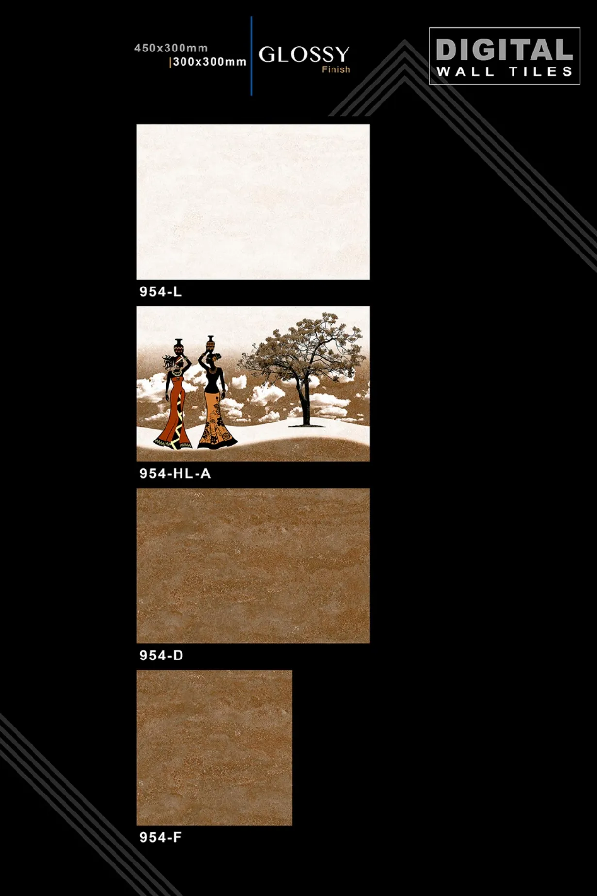 12 X 18 New Glossy 919 To 959 - Design 65 - 300x450mm Glossy