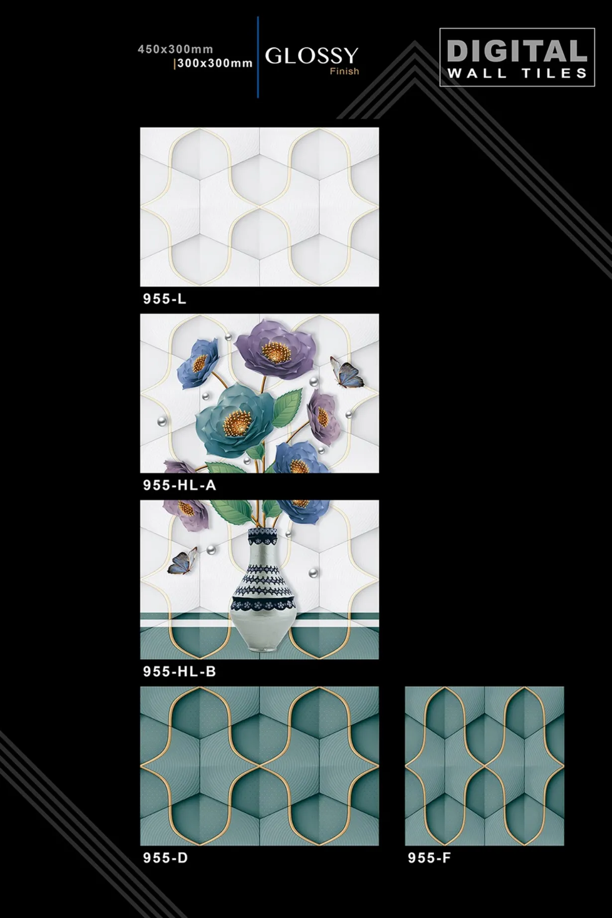 12 X 18 New Glossy 919 To 959 - Design 67 - 300x450mm Glossy