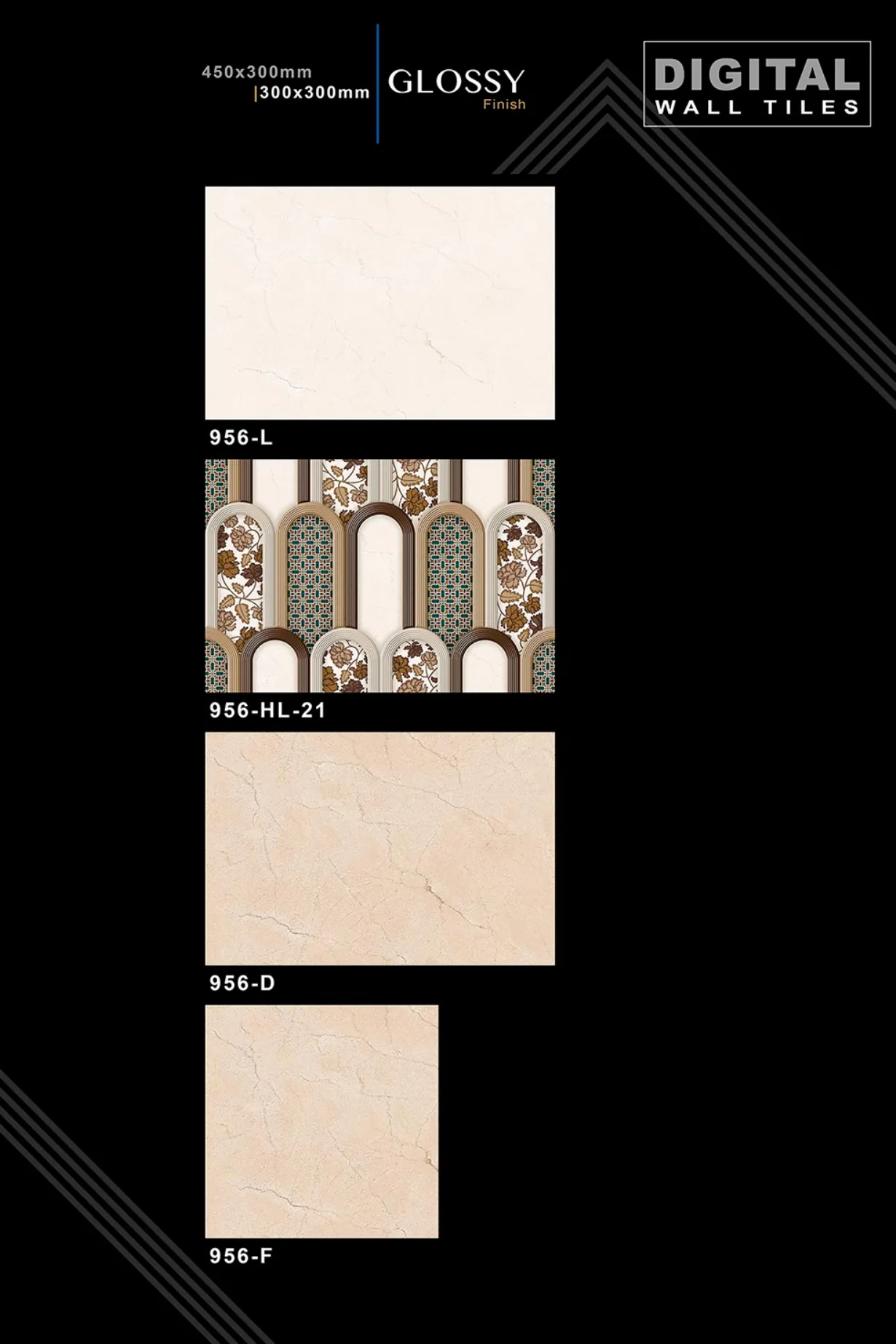12 X 18 New Glossy 919 To 959 - Design 69 - 300x450mm Glossy