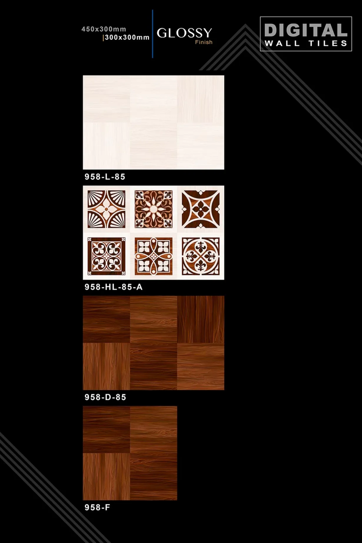 12 X 18 New Glossy 919 To 959 - Design 73 - 300x450mm Glossy