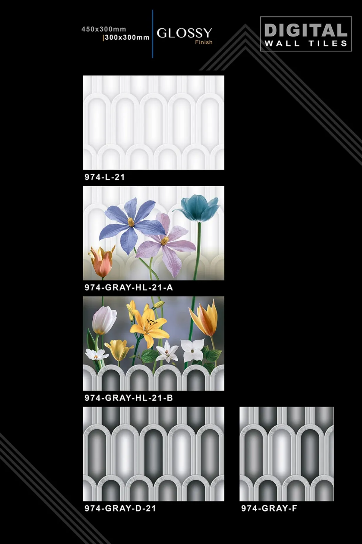 12 X 18 New Glossy 960 To 992 - Design 42 - 300x450mm Glossy