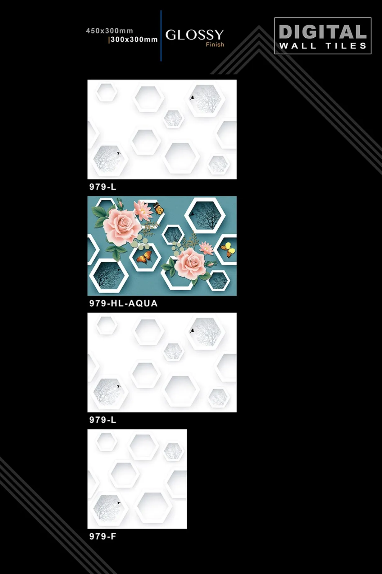 12 X 18 New Glossy 960 To 992 - Design 52 - 300x450mm Glossy