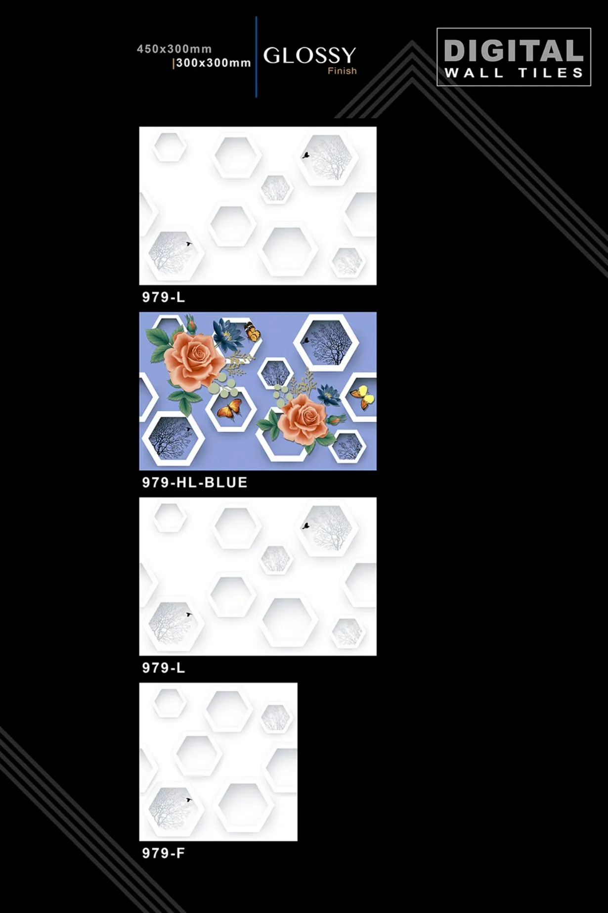 12 X 18 New Glossy 960 To 992 - Design 54 - 300x450mm Glossy