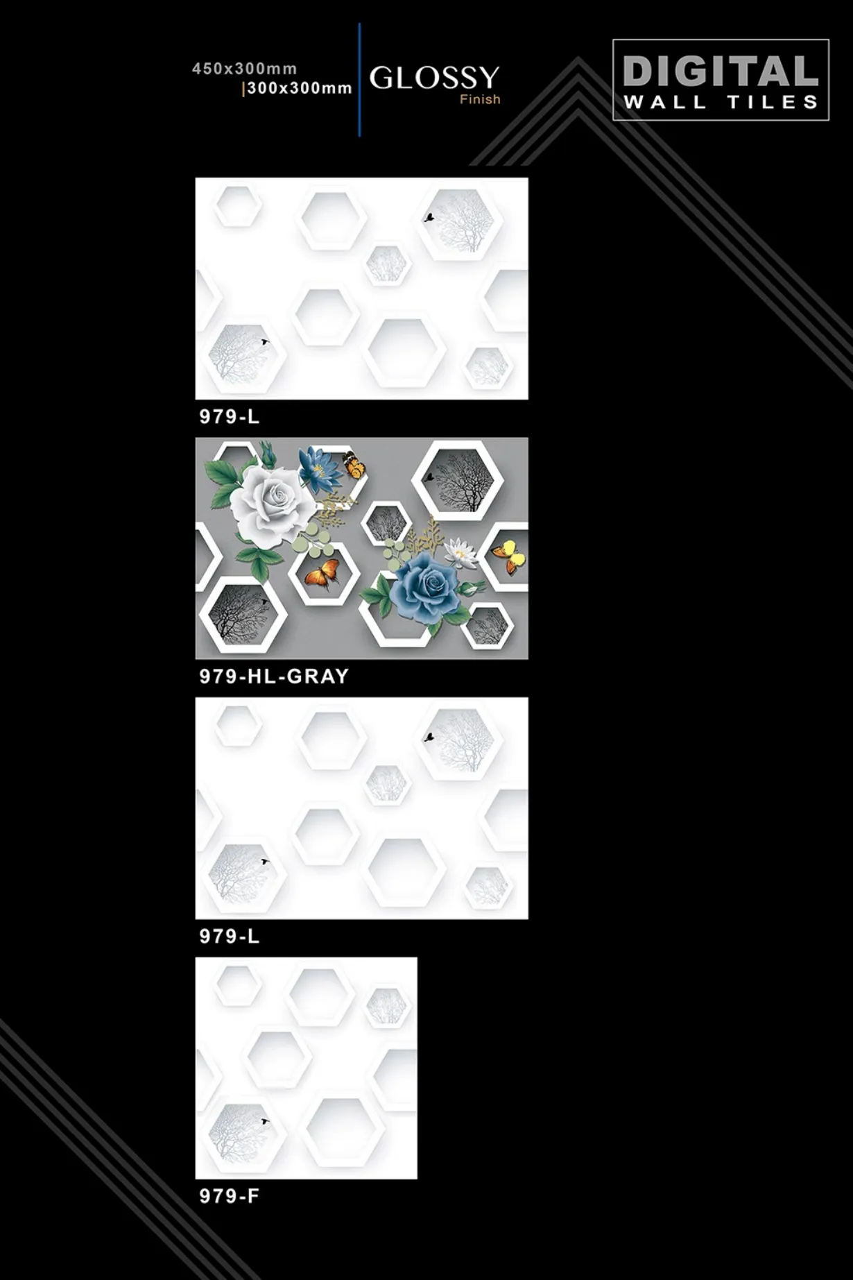 12 X 18 New Glossy 960 To 992 - Design 56 - 300x450mm Glossy