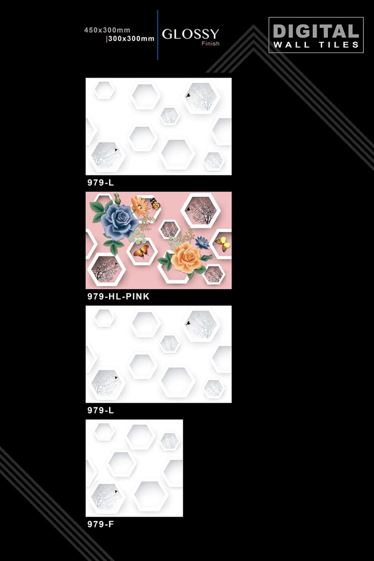 12 X 18 New Glossy 960 To 992 - Design 58 - 300x450mm Glossy