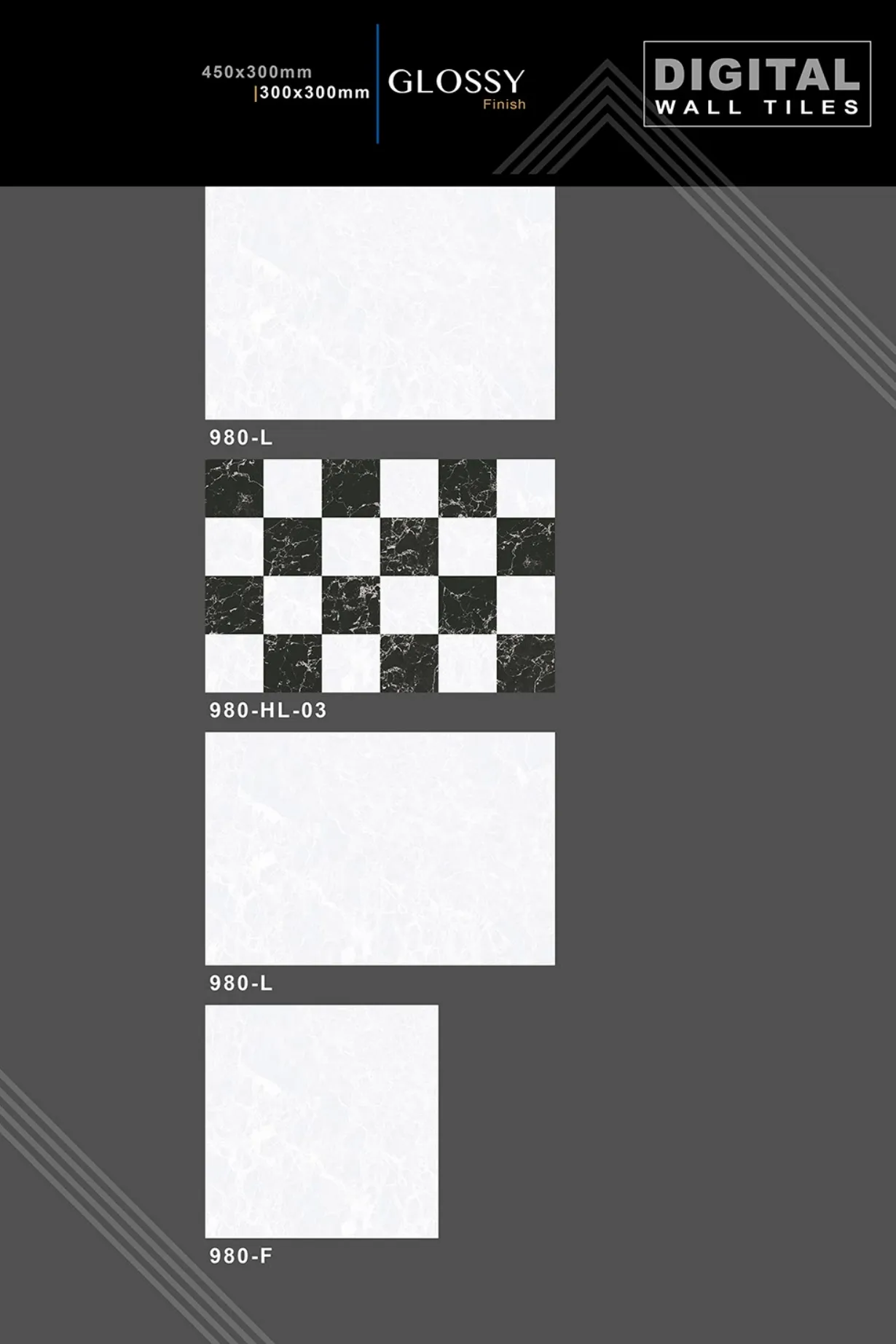 12 X 18 New Glossy 960 To 992 - Design 60 - 300x450mm Glossy