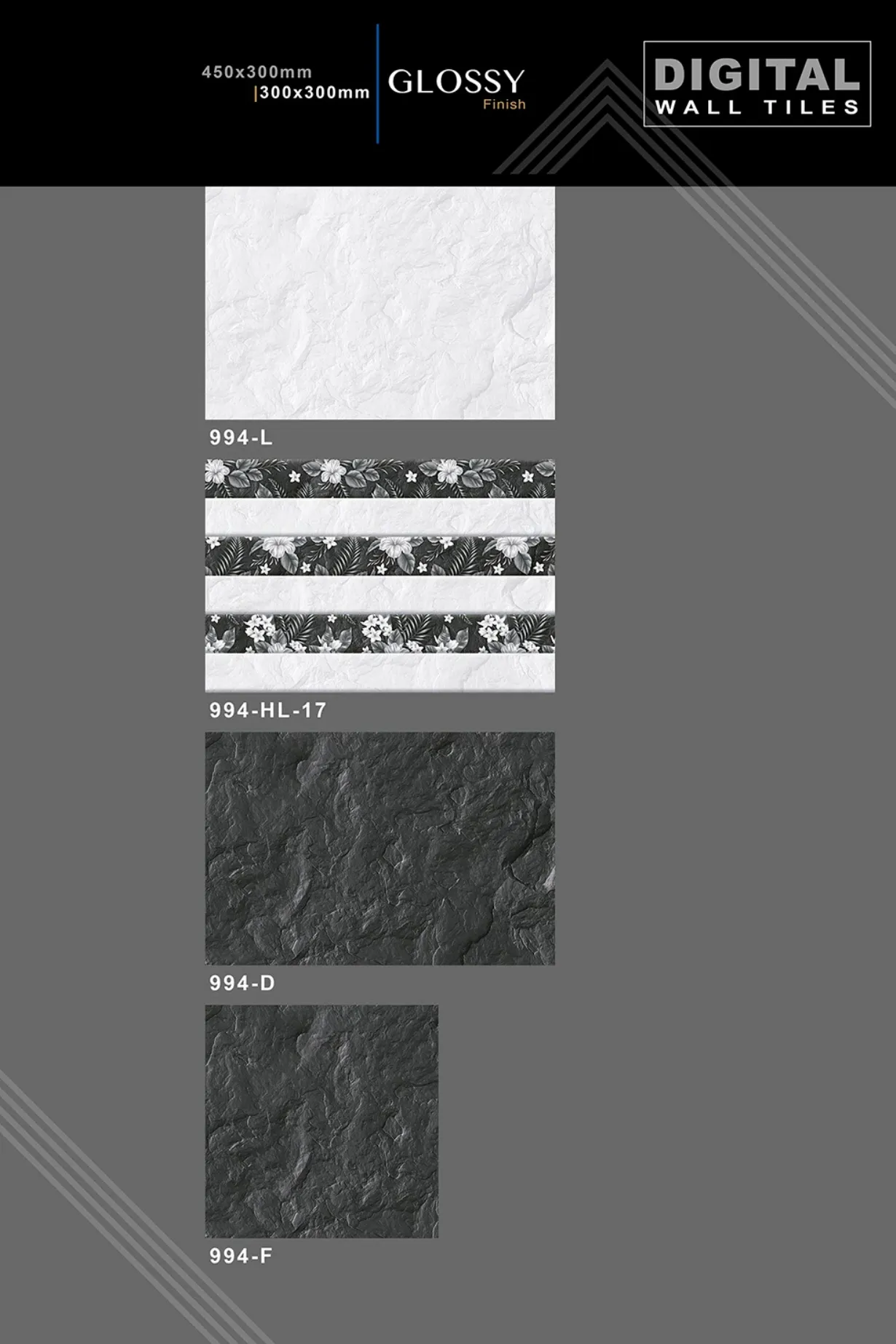 12 X 18 New Glossy 993 To Orant - Design 4 - 300x450mm Glossy