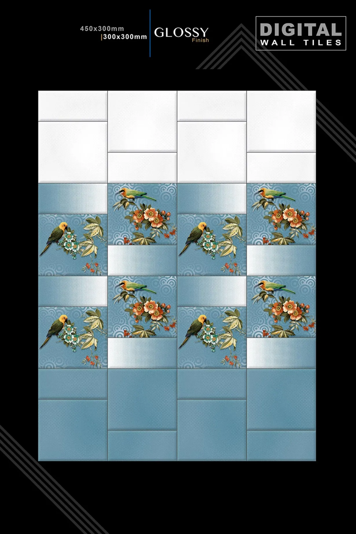 12 X 18 New Glossy 993 To Orant - Design 43 - 300x450mm Glossy