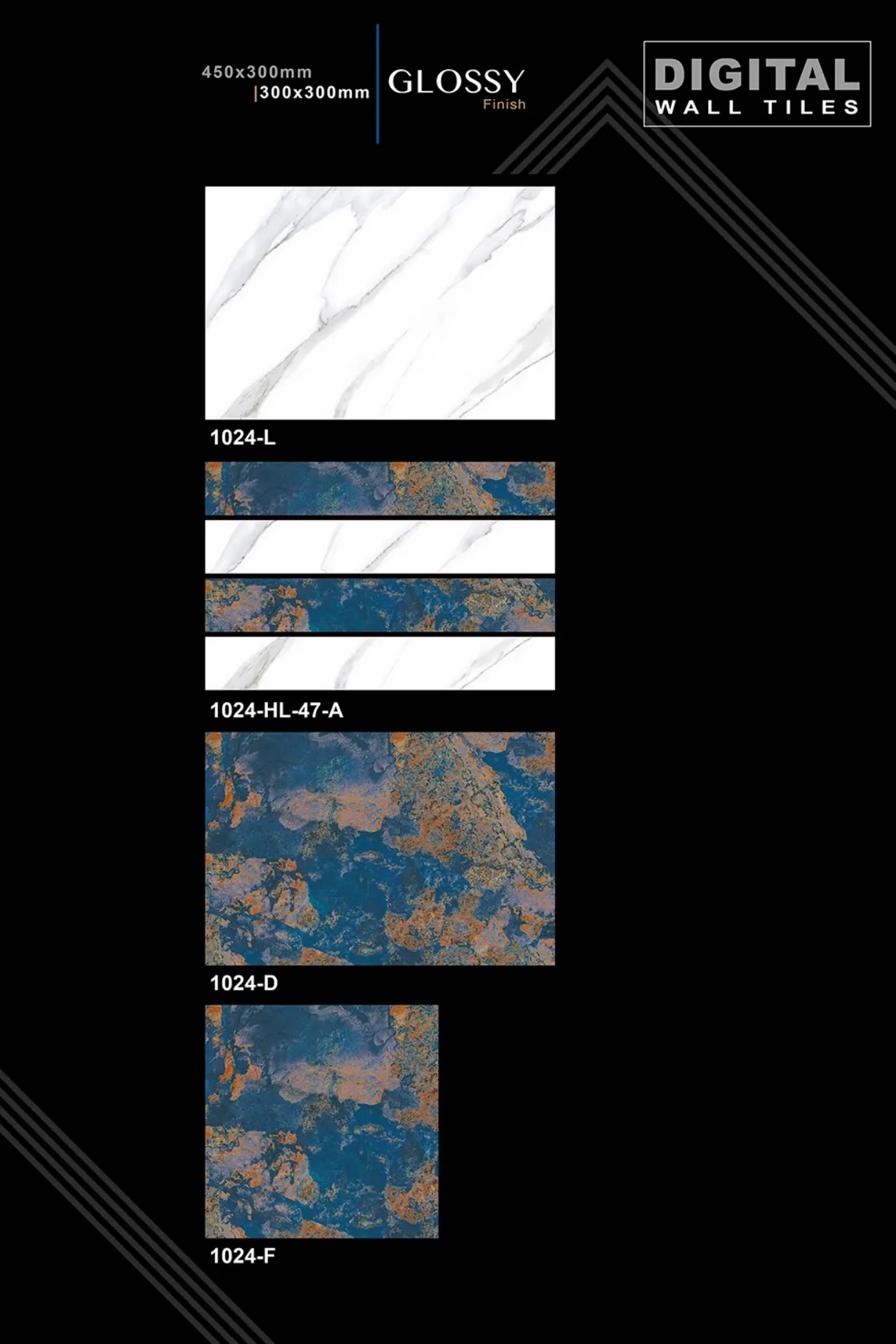 12 X 18 New Glossy 993 To Orant - Design 74 - 300x450mm Glossy