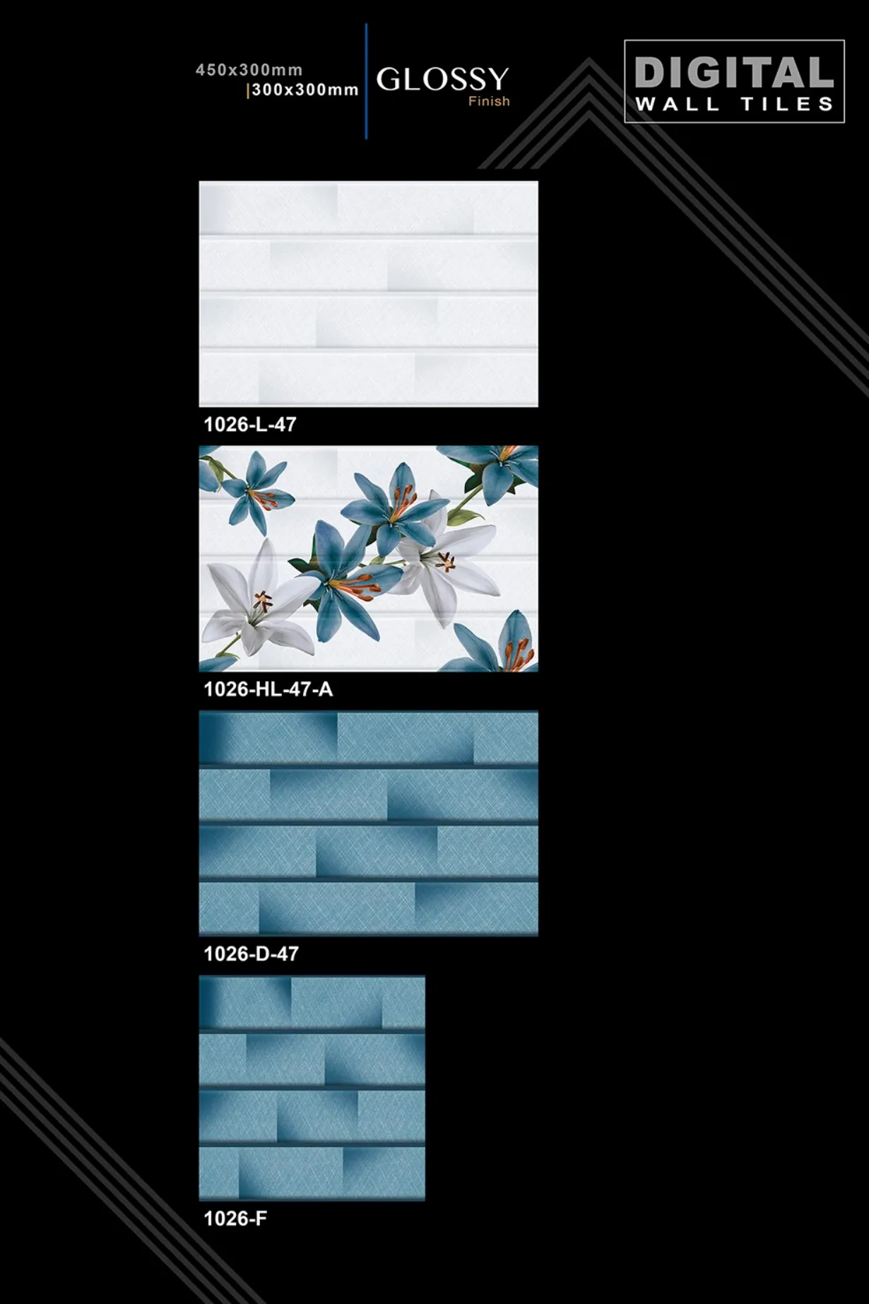 12 X 18 New Glossy 993 To Orant - Design 76 - 300x450mm Glossy