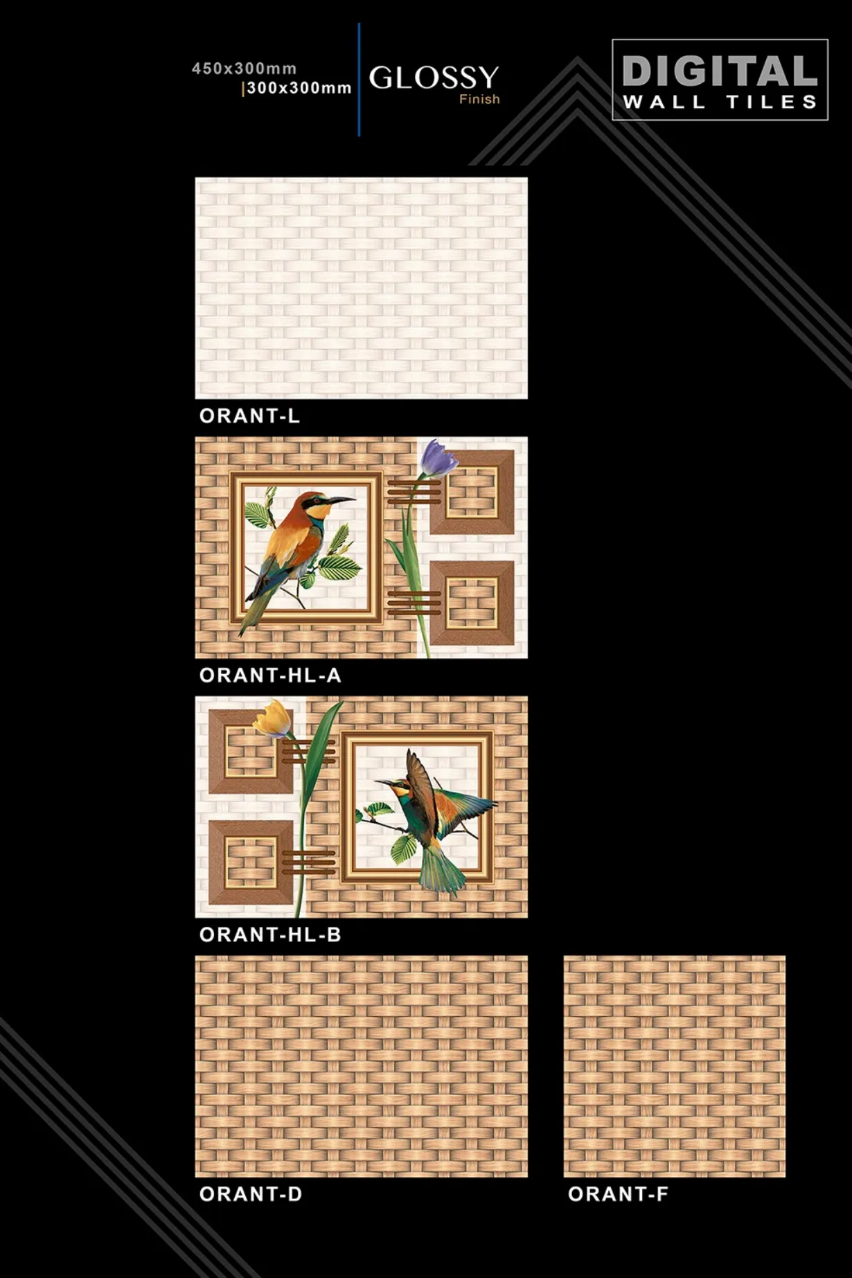 12 X 18 New Glossy 993 To Orant - Design 80 - 300x450mm Glossy