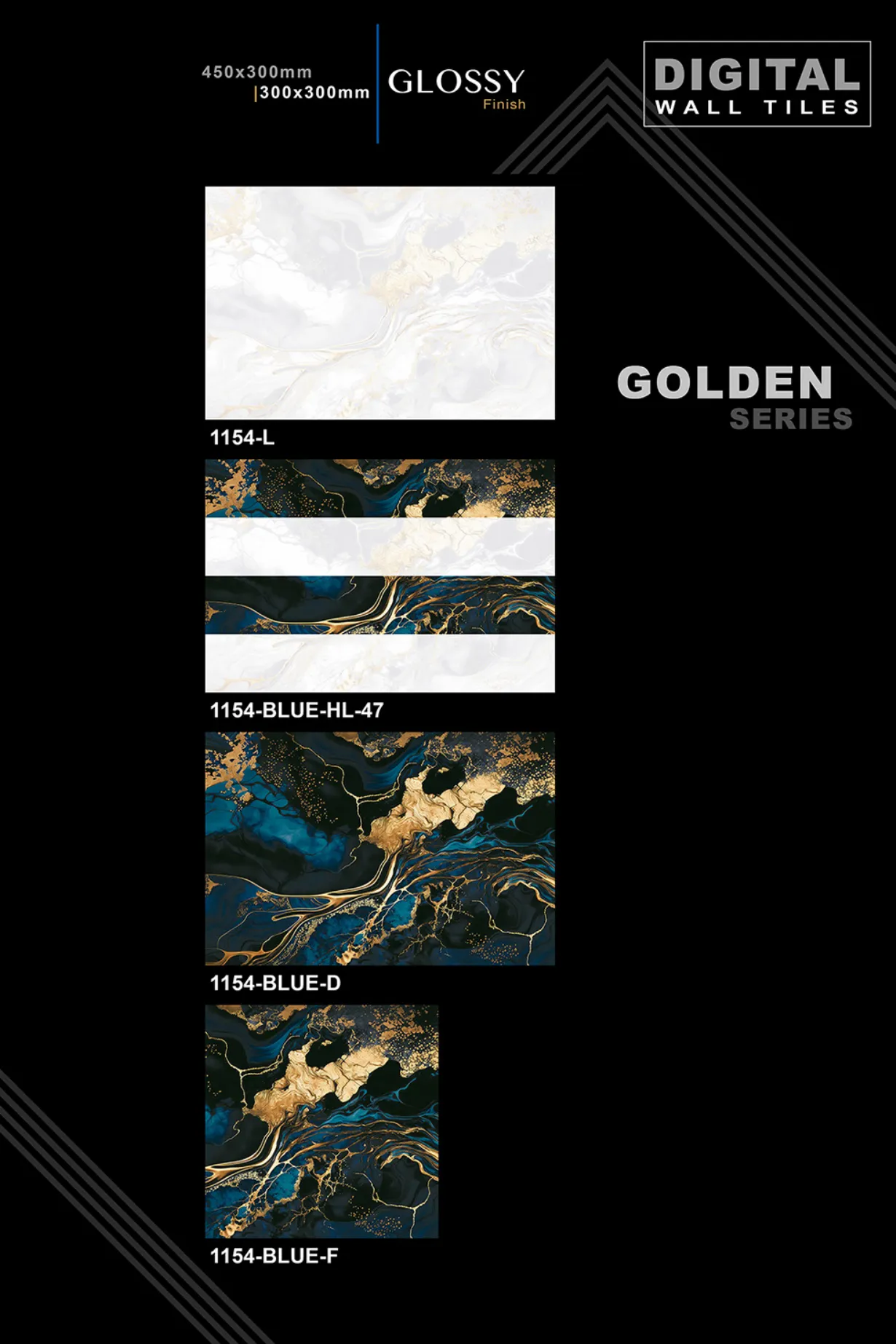 12 X 18 New Golden Series - Design 16 - 300x450mm Golden