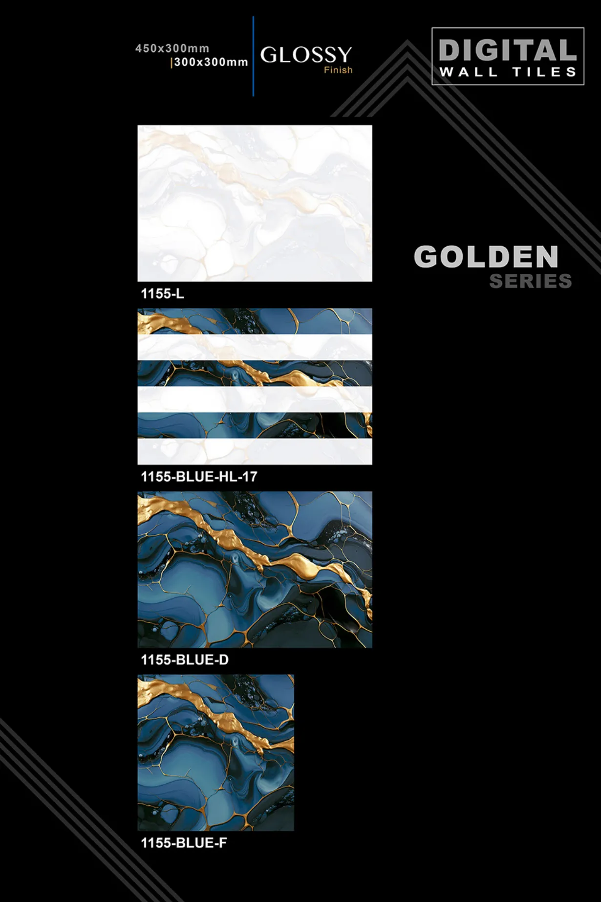 12 X 18 New Golden Series - Design 17 - 300x450mm Golden