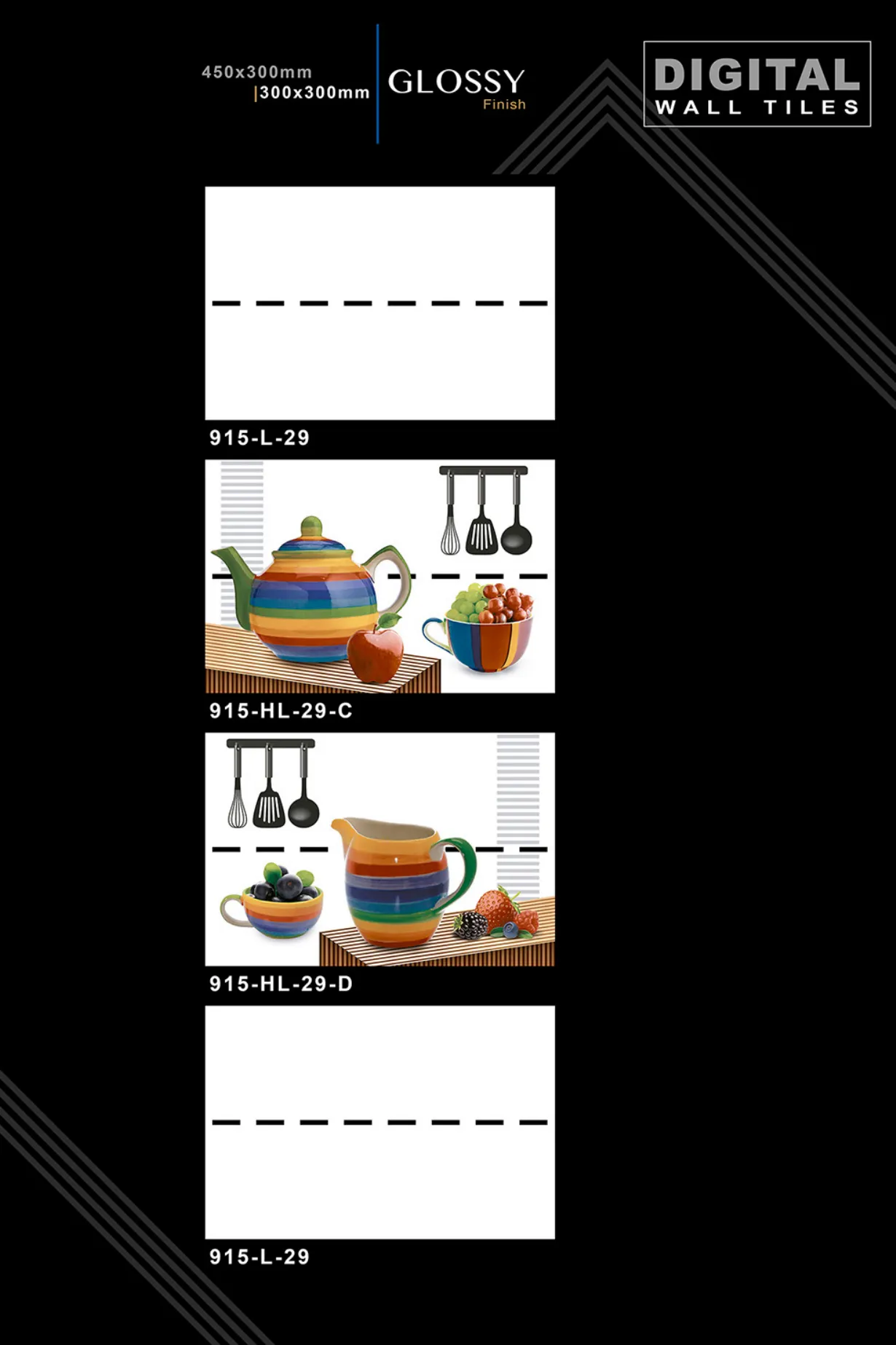 12 X 18 New Kitchen - Design 13 - 300x450mm Glossy