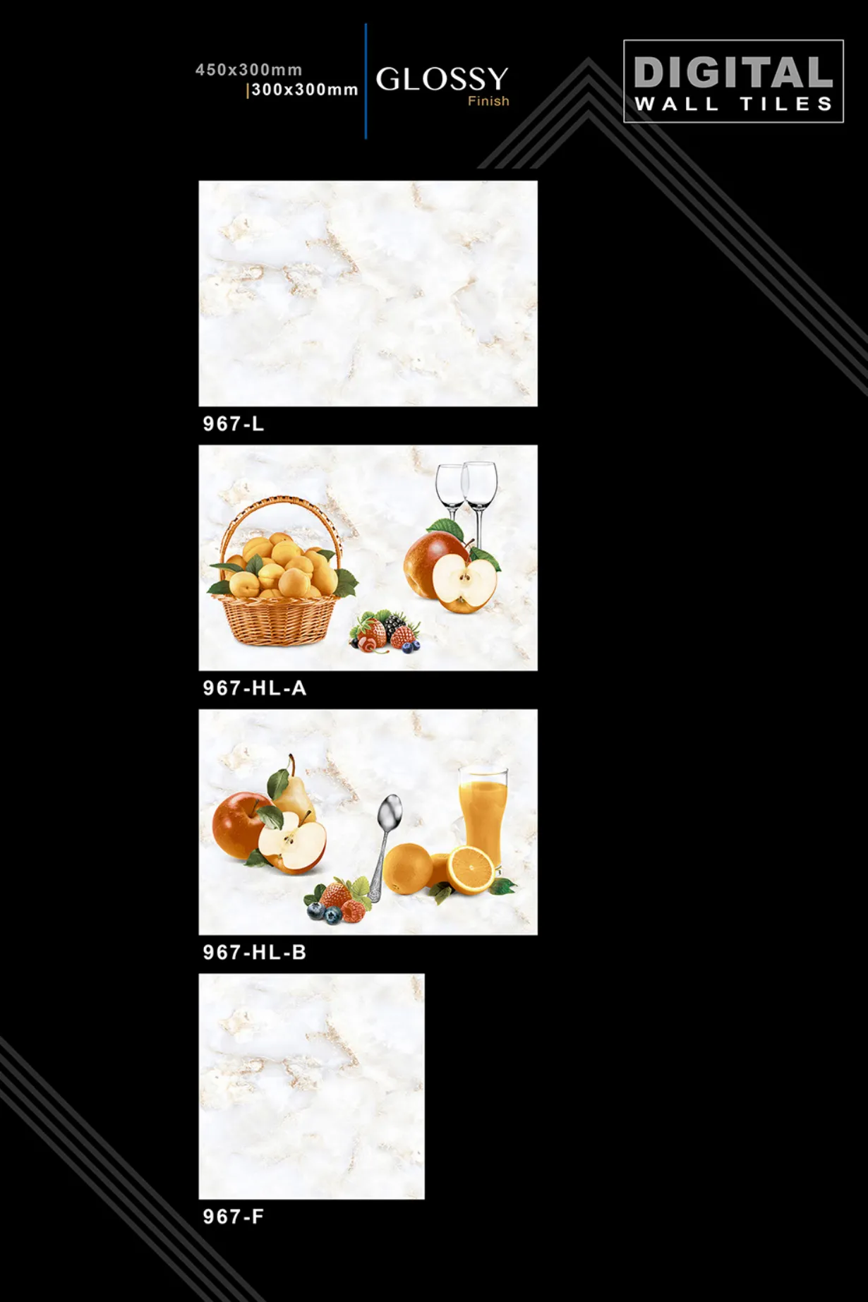 12 X 18 New Kitchen - Design 24 - 300x450mm Glossy