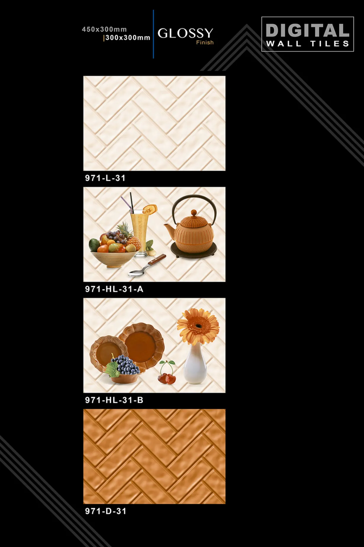 12 X 18 New Kitchen - Design 27 - 300x450mm Glossy