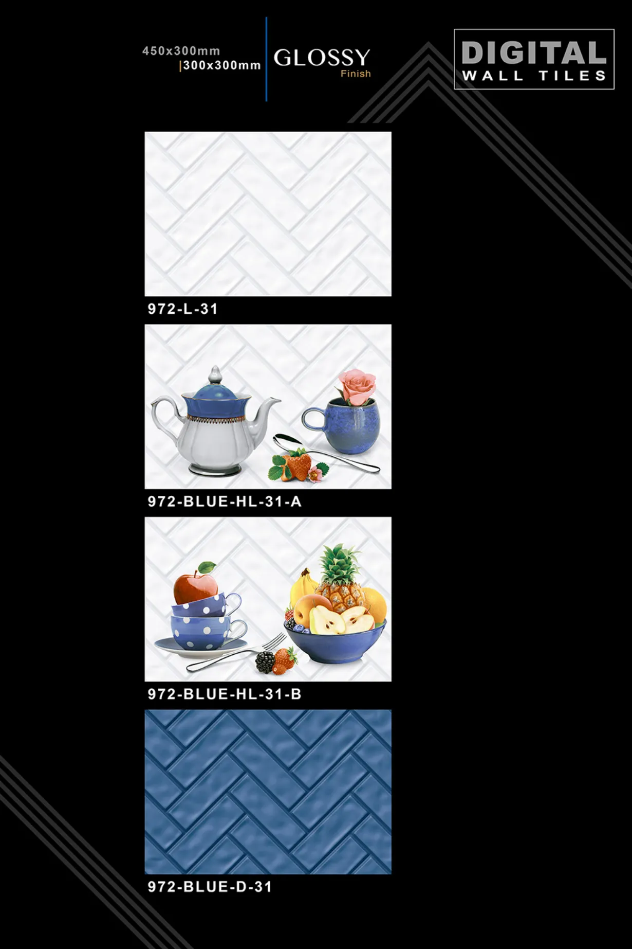 12 X 18 New Kitchen - Design 28 - 300x450mm Glossy