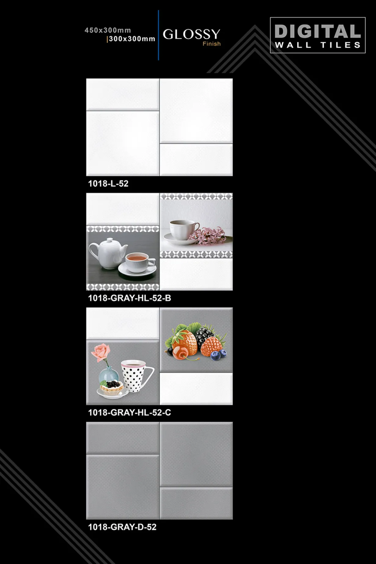 12 X 18 New Kitchen - Design 40 - 300x450mm Glossy