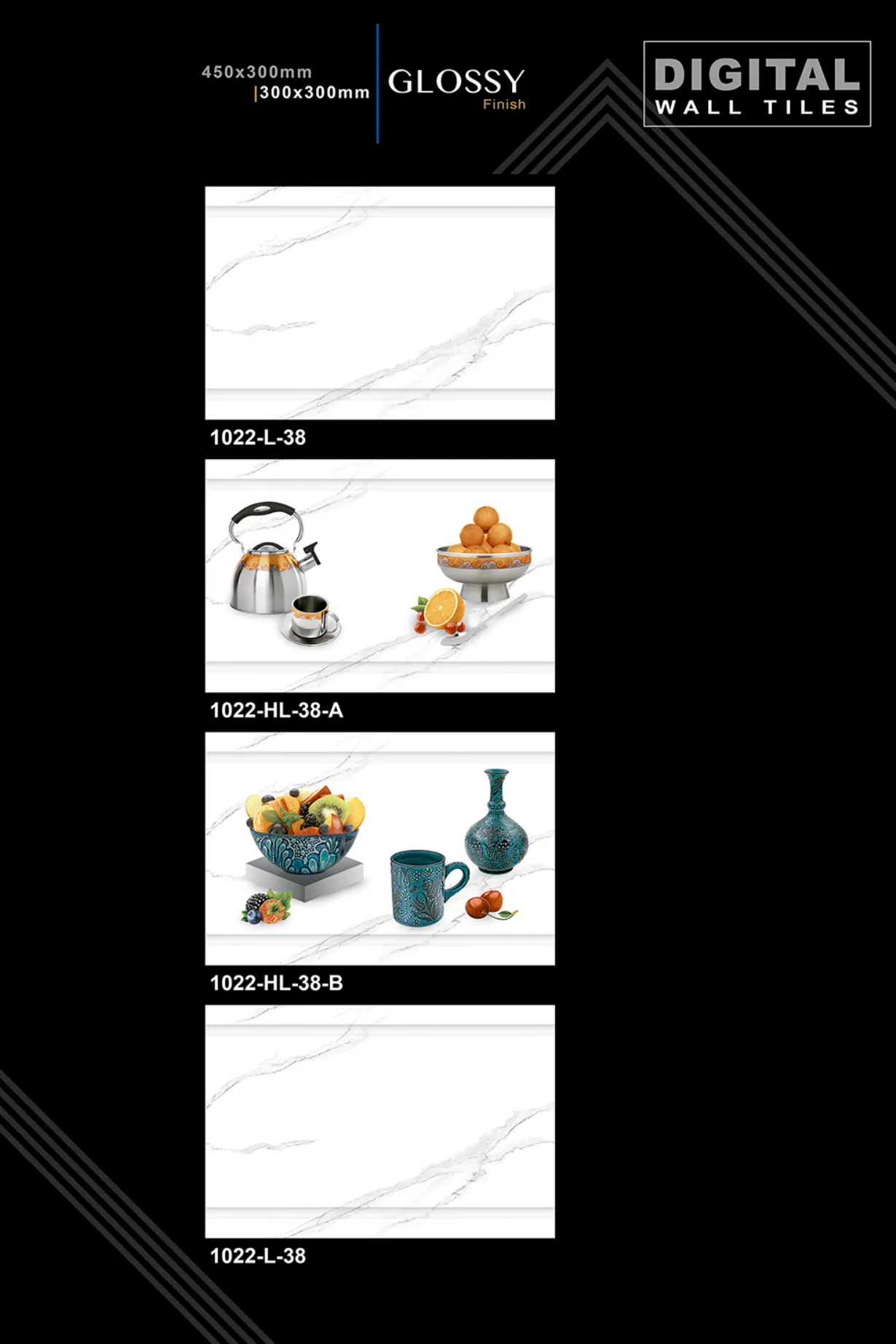 12 X 18 New Kitchen - Design 43 - 300x450mm Glossy