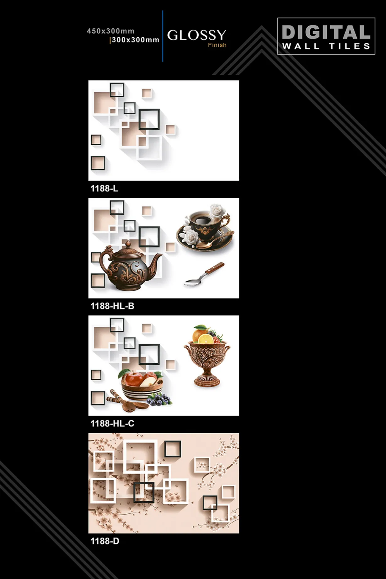 12 X 18 New Kitchen - Design 64 - 300x450mm Glossy