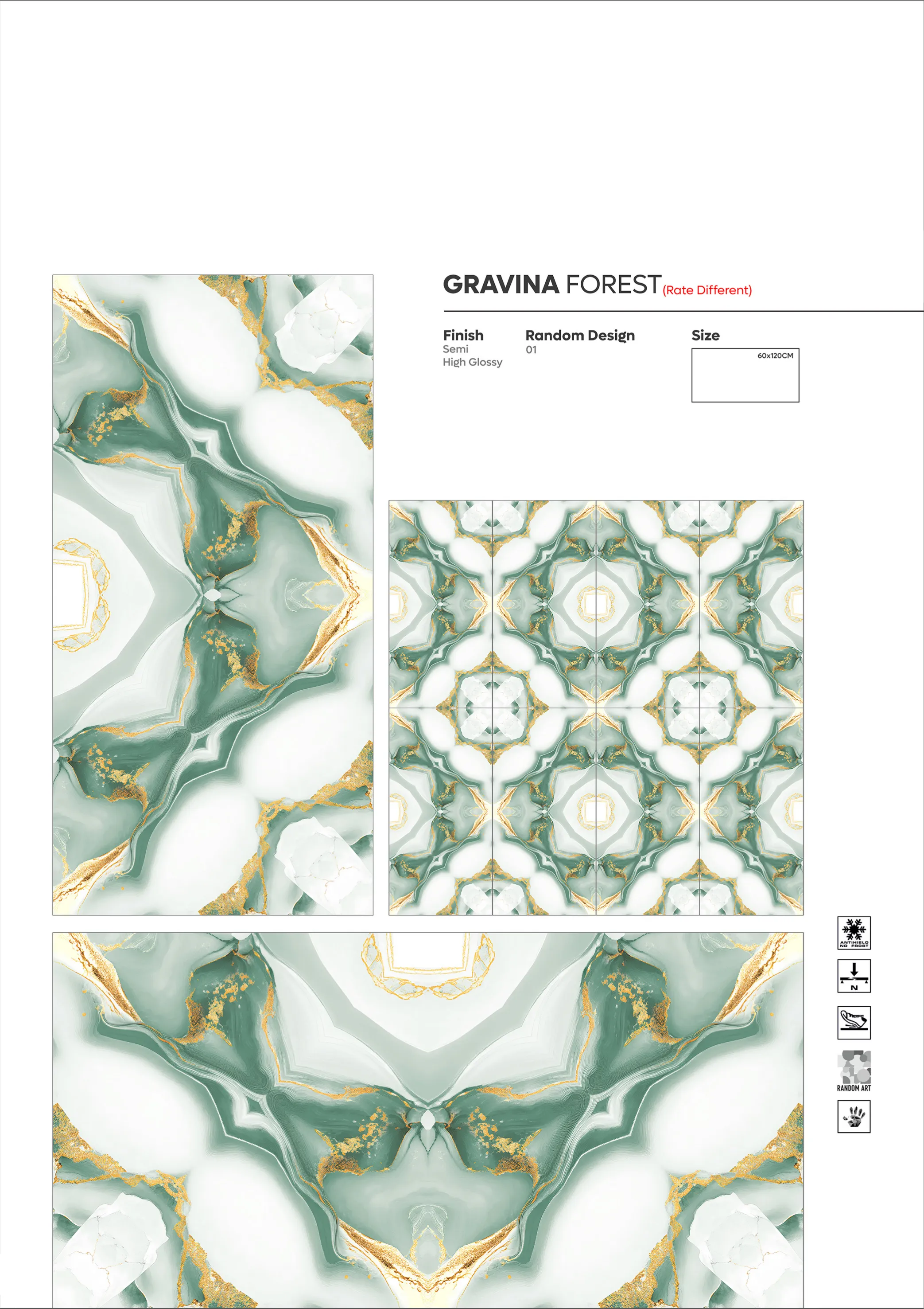 2X4 - new - Design 45 - 600x1200mm Glossy