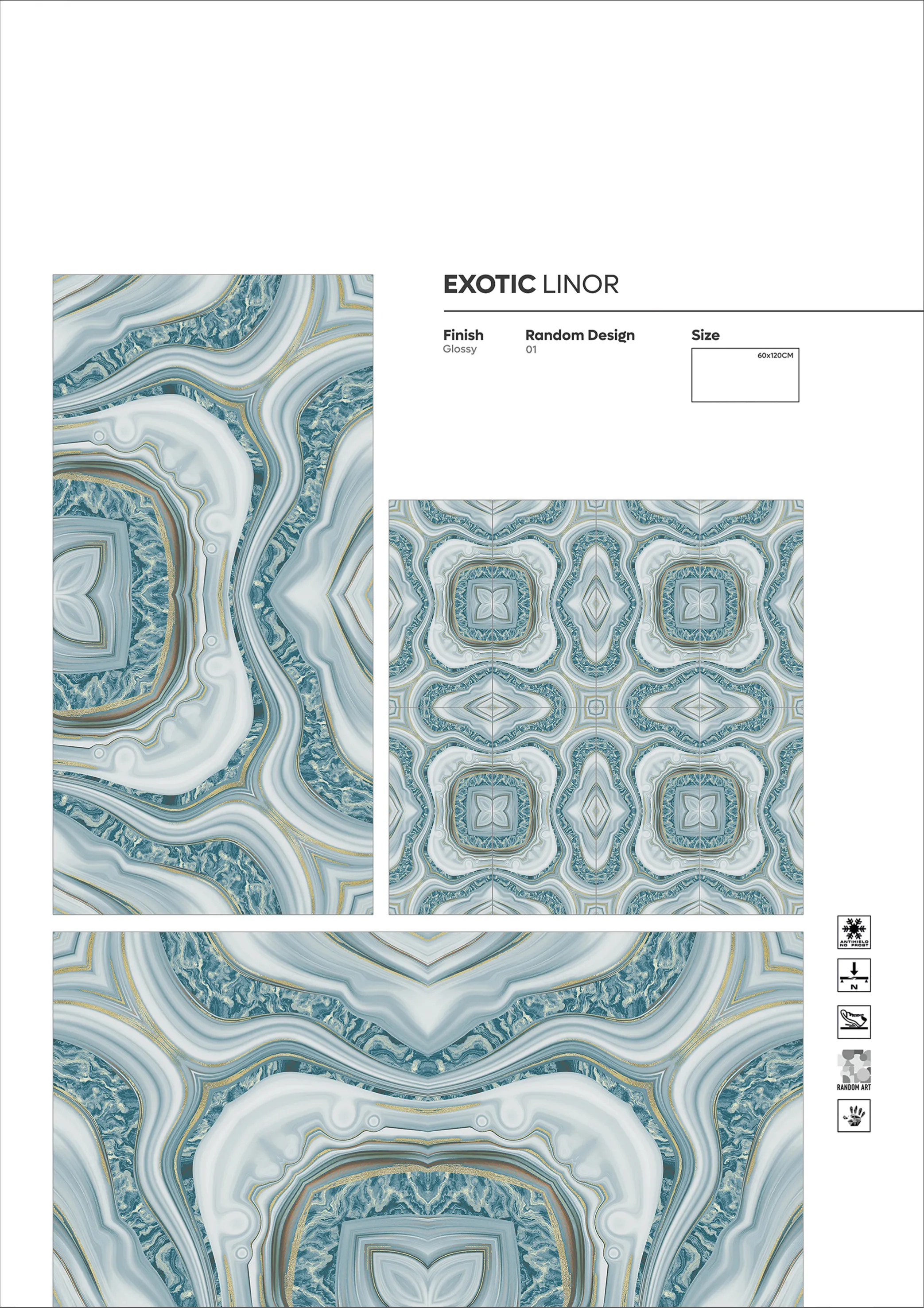 BOOK MATCH AND 3D - Design 4 - 600x1200mm Bookmatch