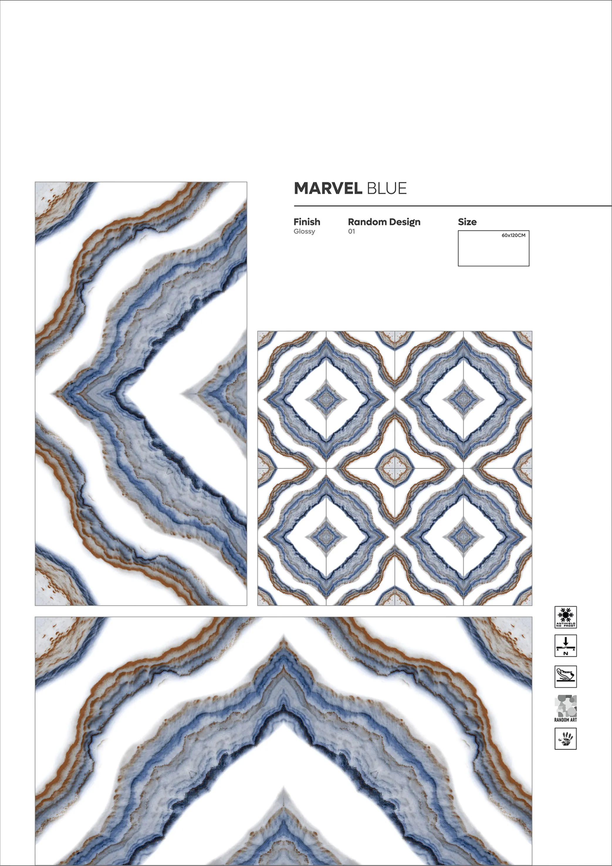 BOOK MATCH AND 3D - Design 6 - 600x1200mm Bookmatch