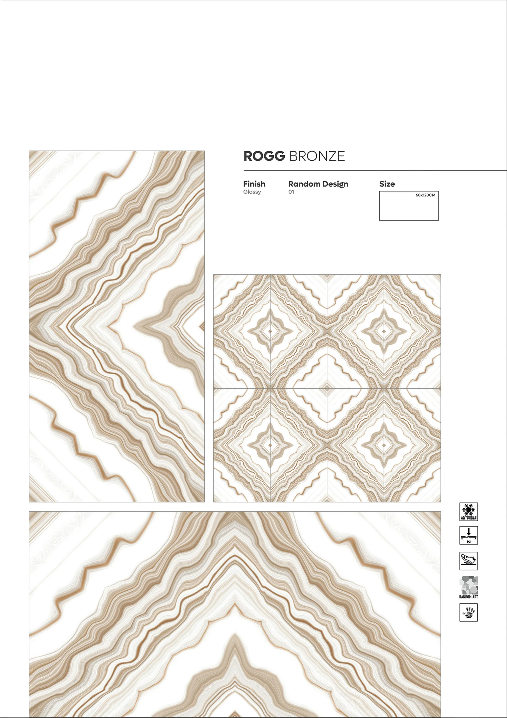 BOOK MATCH AND 3D - Design 8 - 600x1200mm Bookmatch