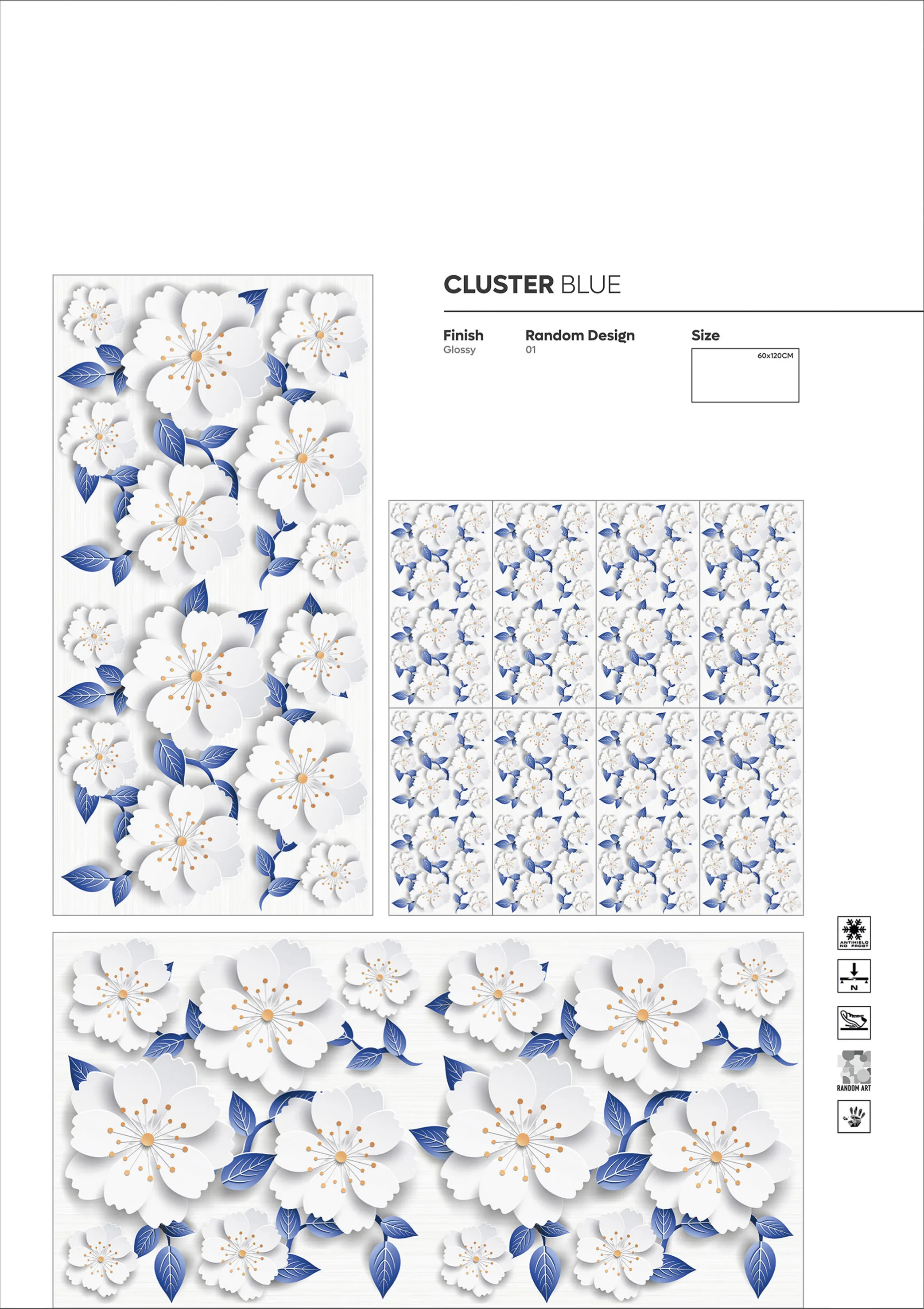 BOOK MATCH AND 3D - Design 12 - 600x1200mm Bookmatch