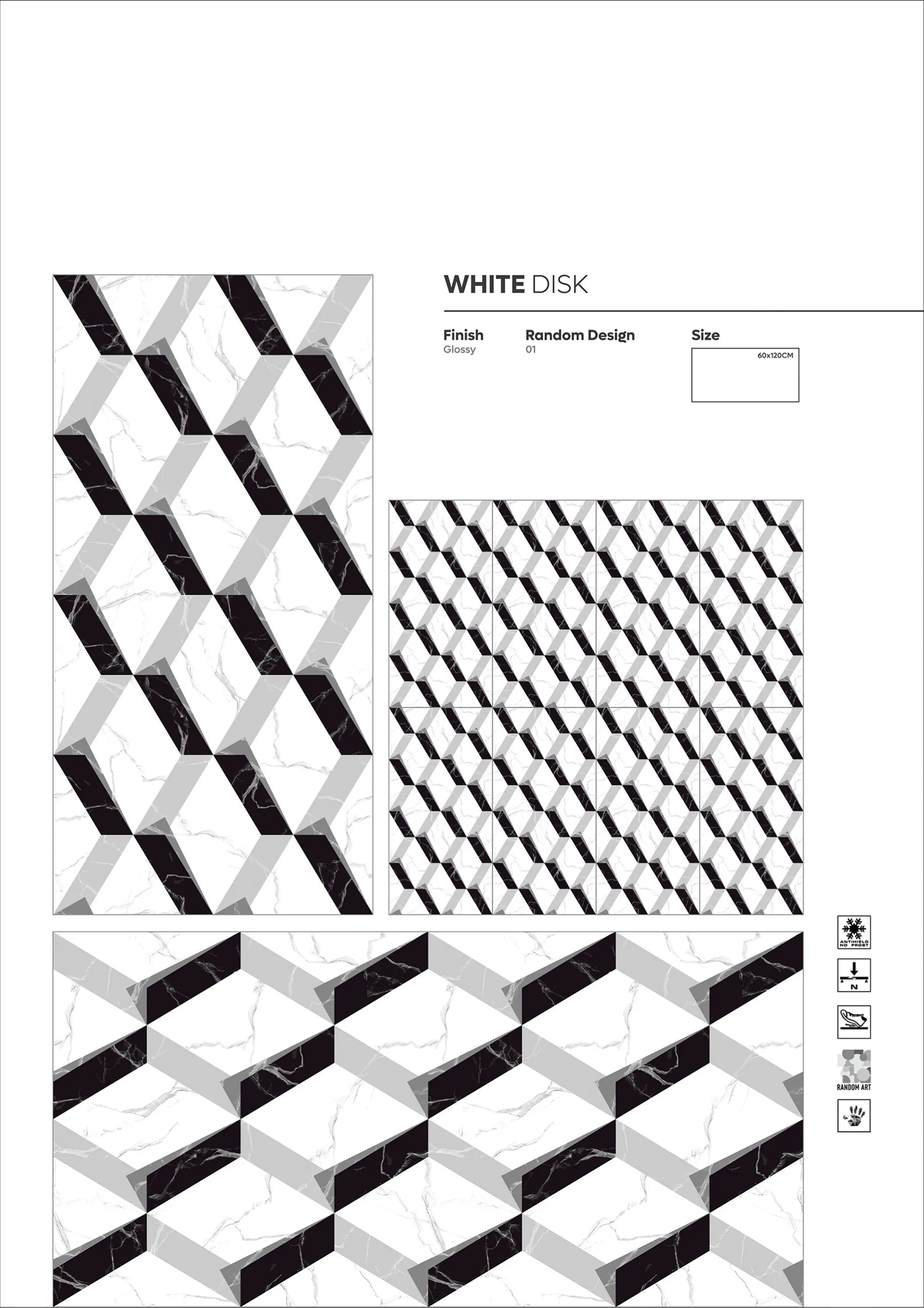 BOOK MATCH AND 3D - Design 15 - 600x1200mm Bookmatch