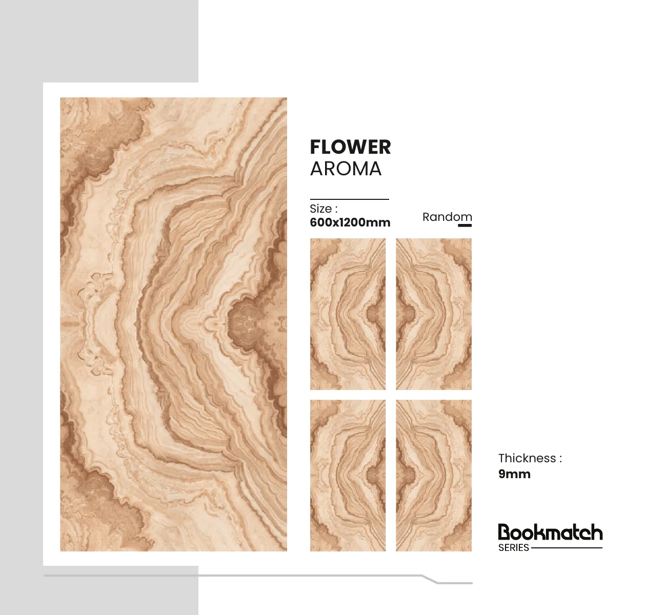Bookmatch Series Catalogue - Design 7 - 600x1200mm Bookmatch