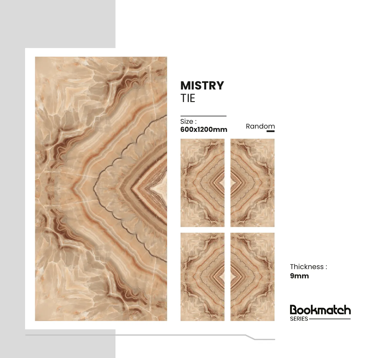 Bookmatch Series Catalogue - Design 10 - 600x1200mm Bookmatch