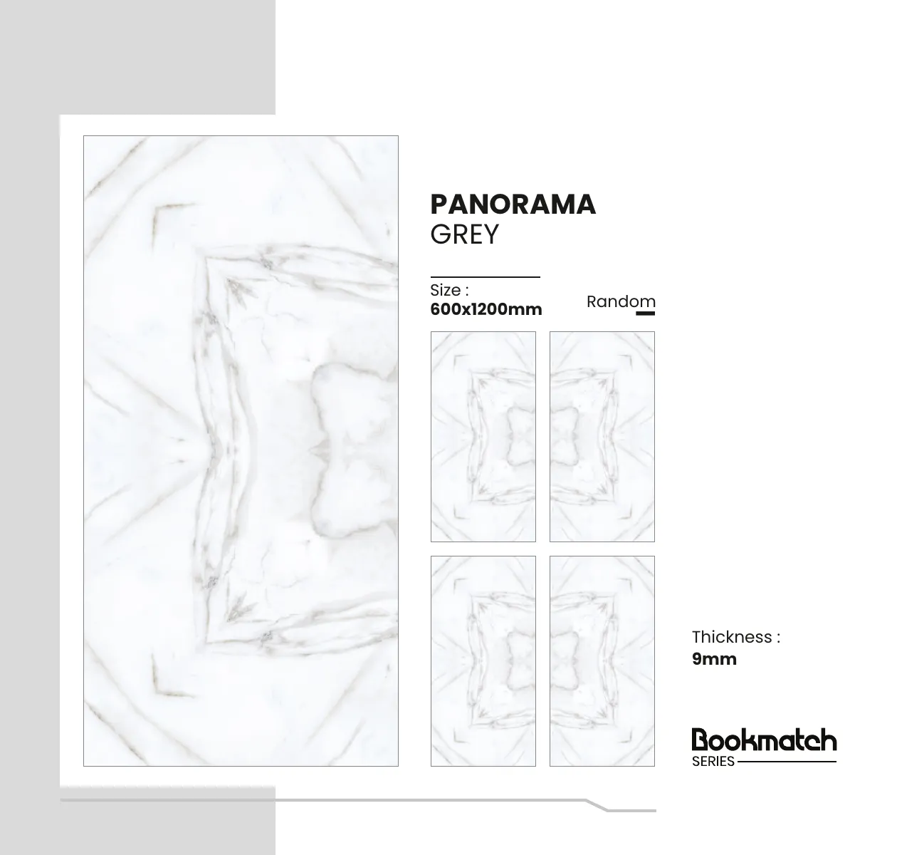 Bookmatch Series Catalogue - Design 13 - 600x1200mm Bookmatch