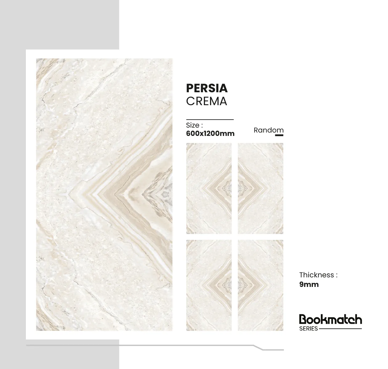 Bookmatch Series Catalogue - Design 14 - 600x1200mm Bookmatch