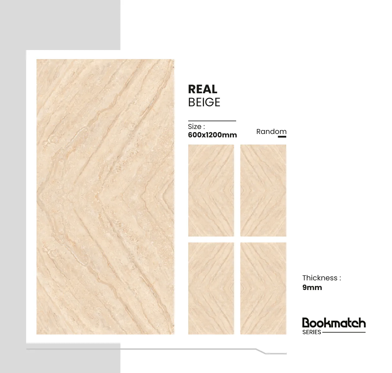 Bookmatch Series Catalogue - Design 15 - 600x1200mm Bookmatch