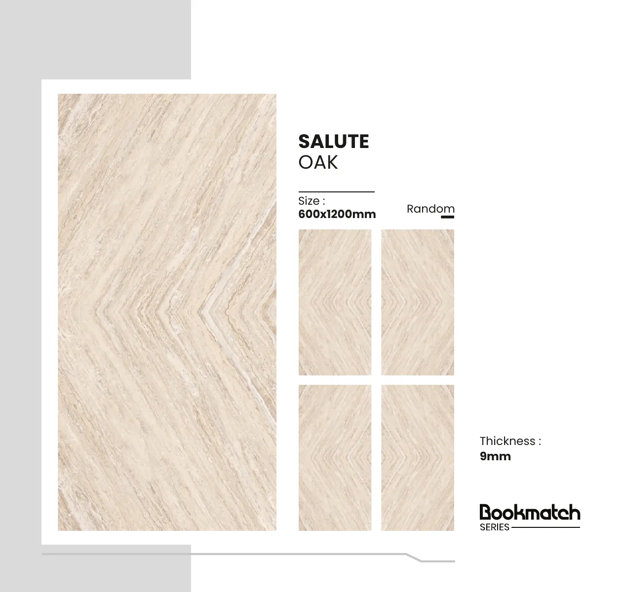 Bookmatch Series Catalogue - Design 16 - 600x1200mm Bookmatch
