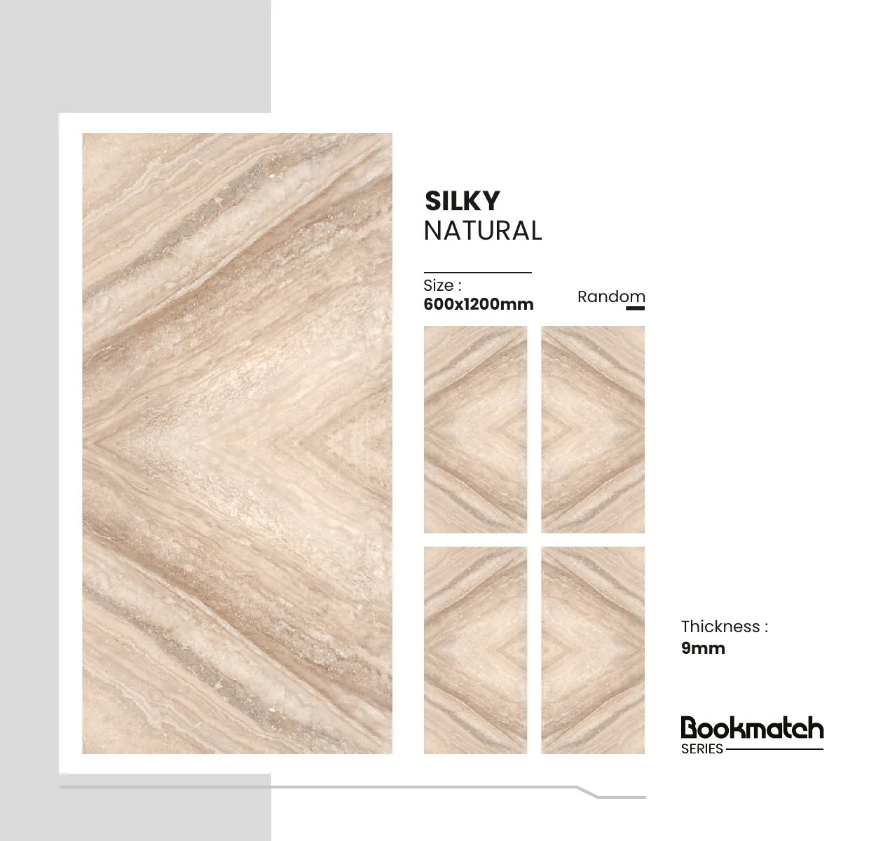 Bookmatch Series Catalogue - Design 19 - 600x1200mm Bookmatch